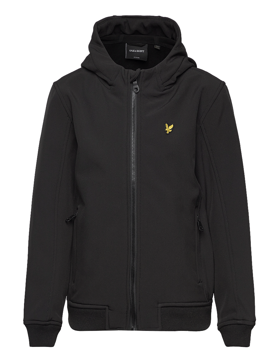 Lyle & Scott - SoftShell Hooded Jacket - huvtröjor - jet black - 1