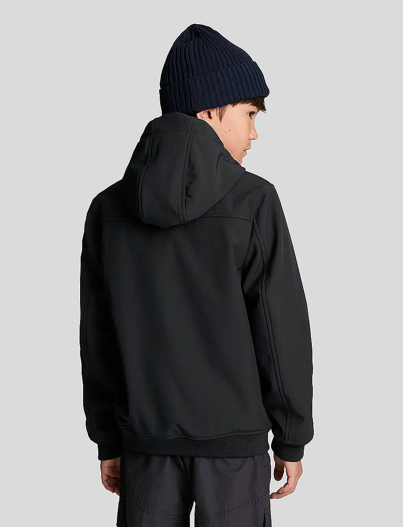 Lyle & Scott - SoftShell Hooded Jacket - hættetrøjer - z865 jet black - 3