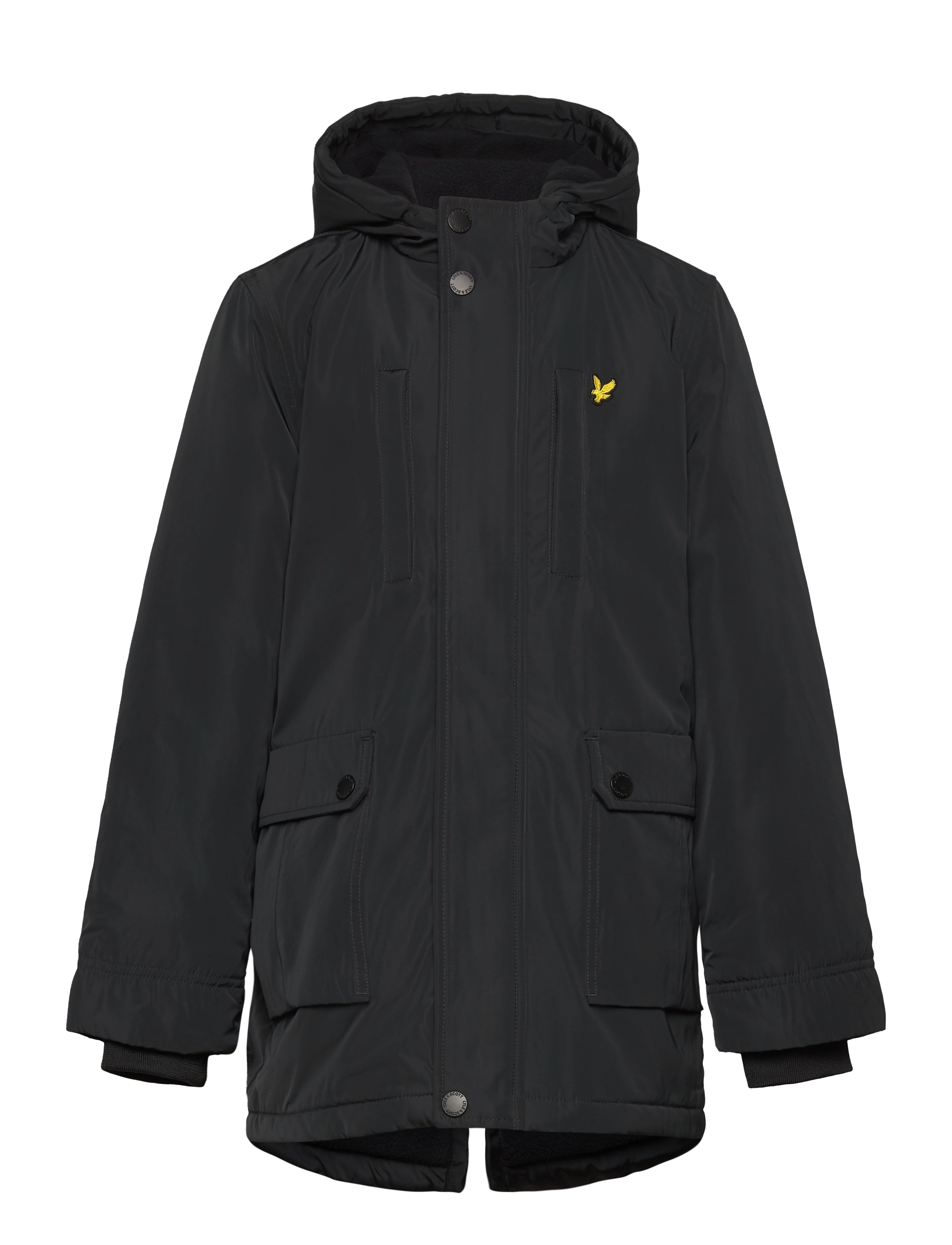 Lyle & Scott Fleece Lined Padded Coat - Õueriided - JET BLACK / black
