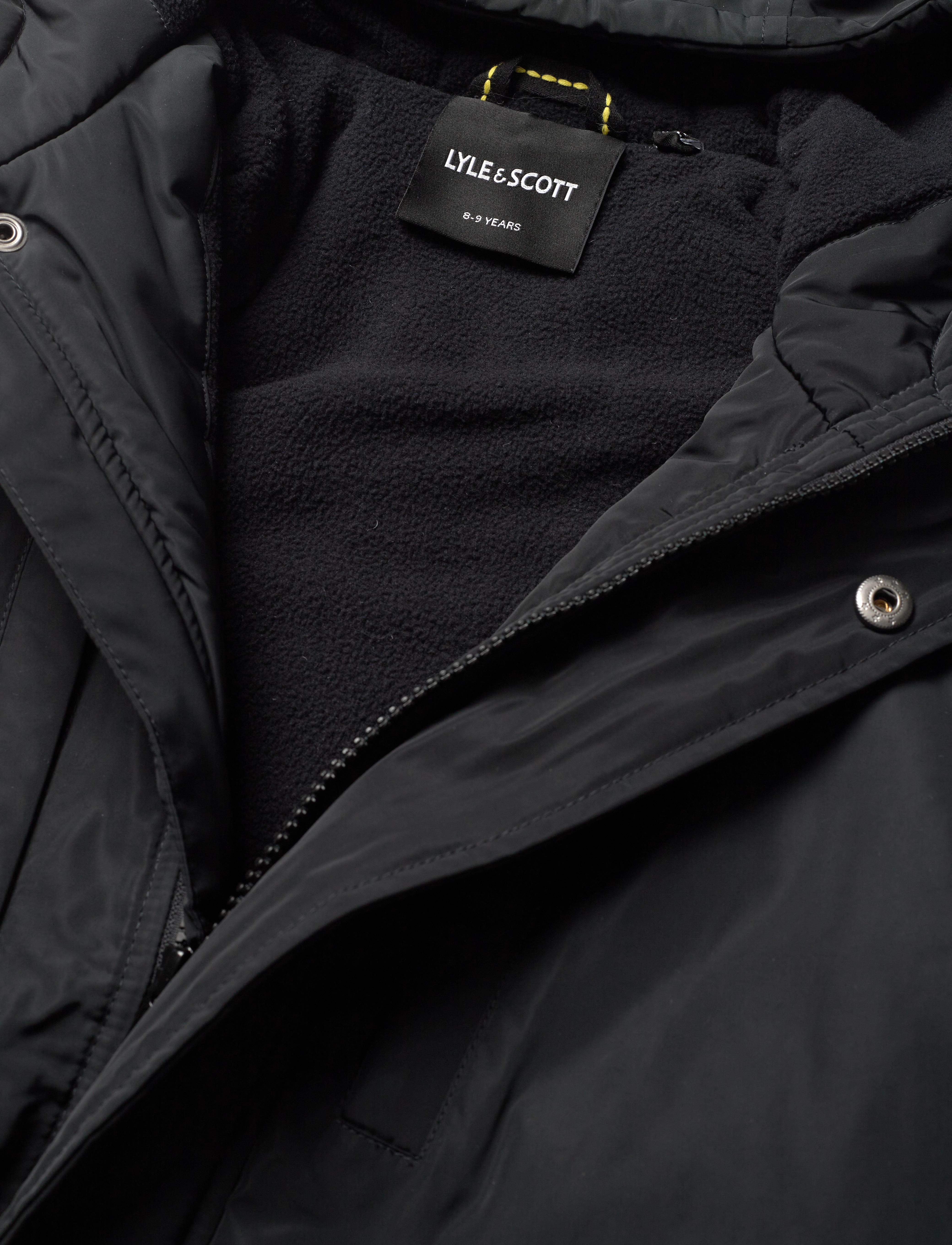 Lyle & Scott - Fleece Lined Padded Coat - daunen-& steppjacken - jet black - 2