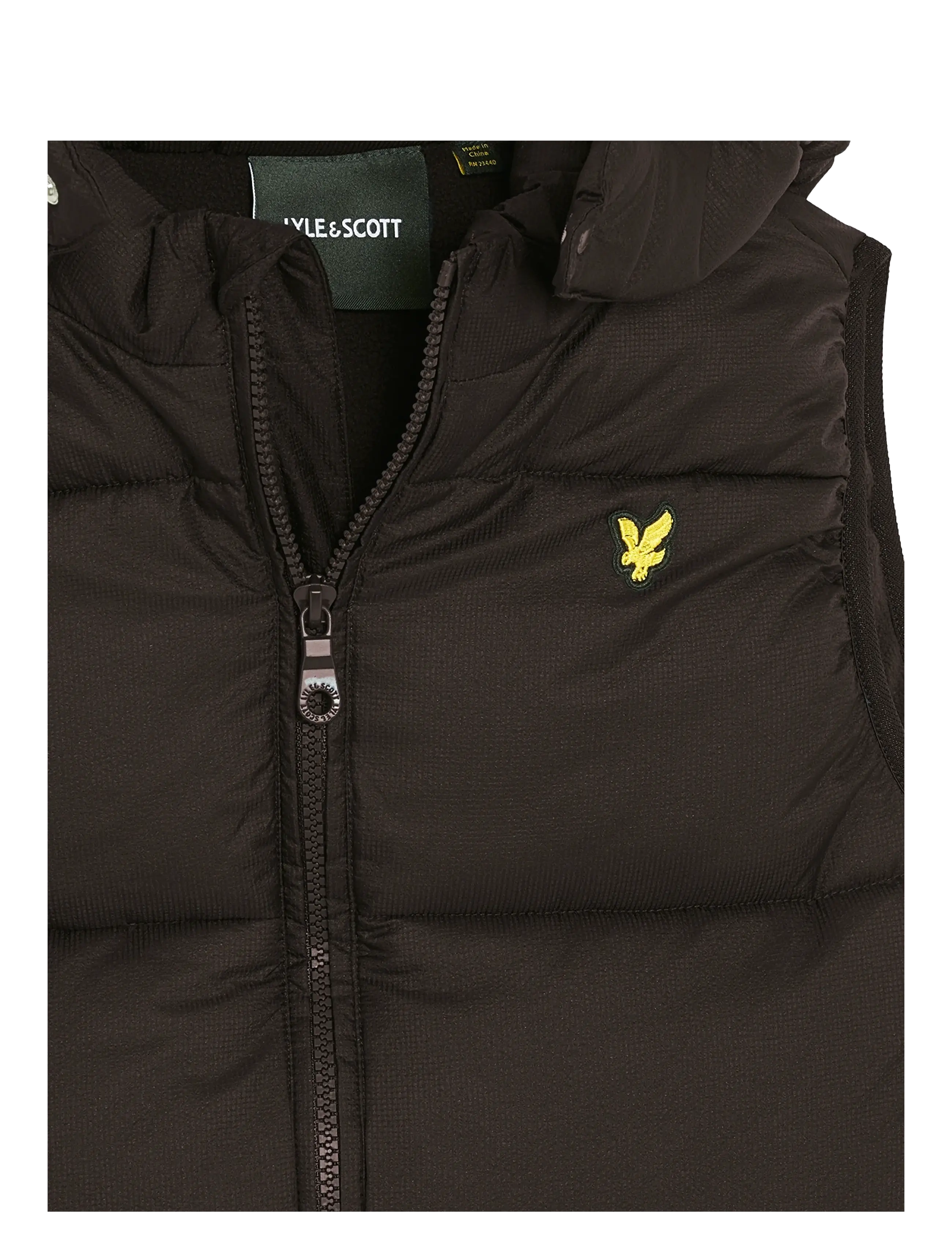 Lyle & Scott - Ripstop Quilted Gilet - kupuj według rozmiaru - z865 jet black - 2