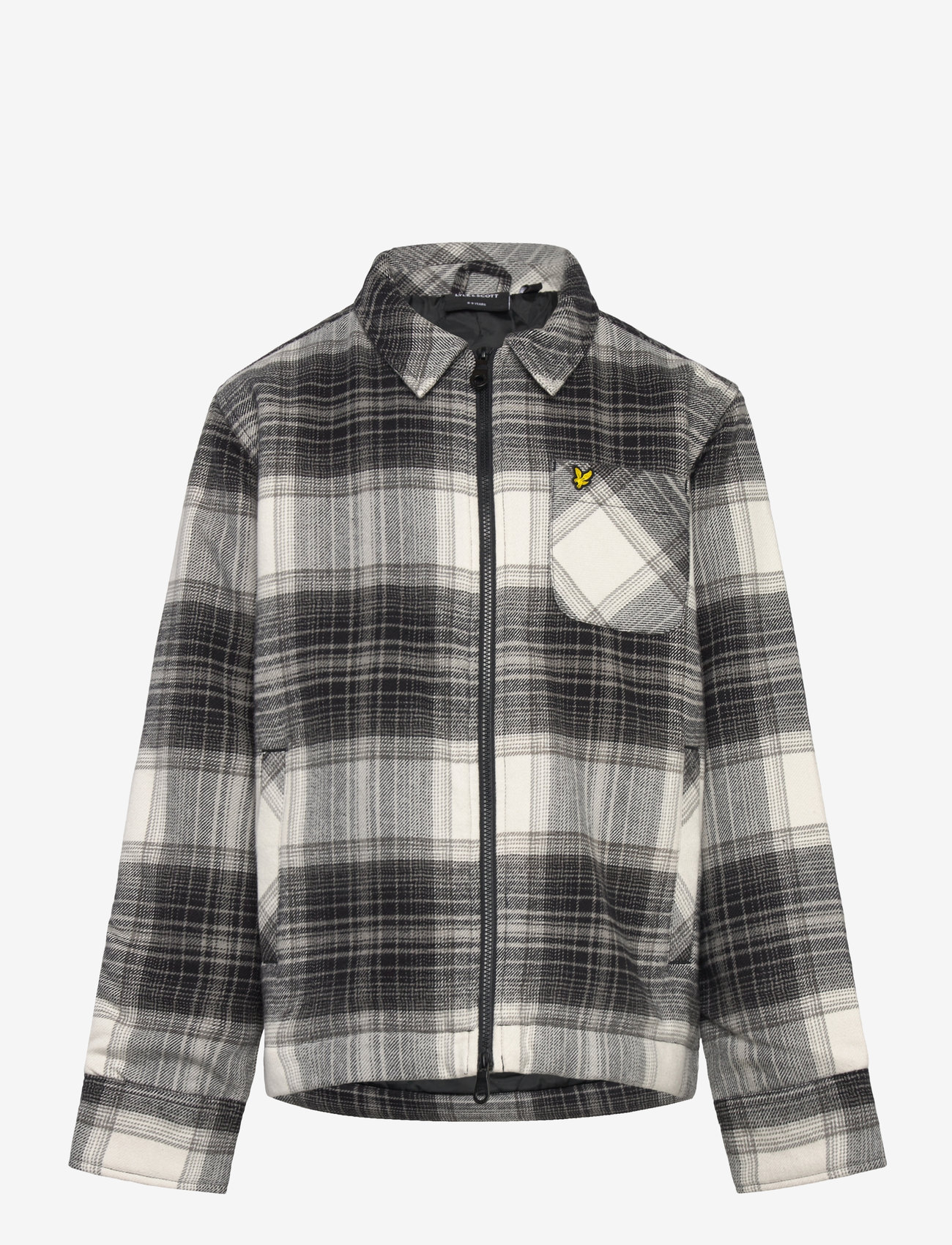 Lyle & Scott - Brushed Check Jacket - overshirts - z865 jet black - 0