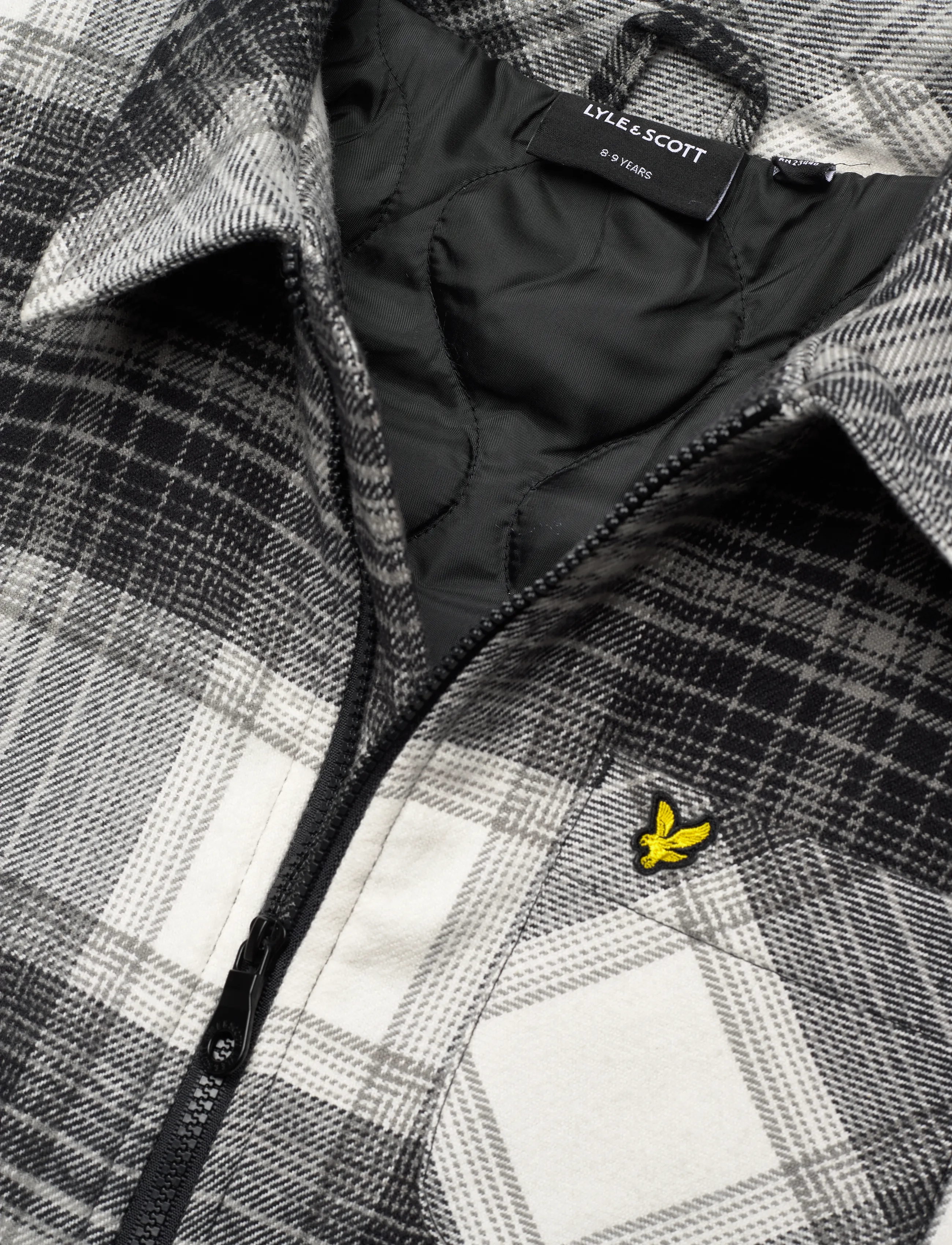 Lyle & Scott - Brushed Check Jacket - overshirts - z865 jet black - 2