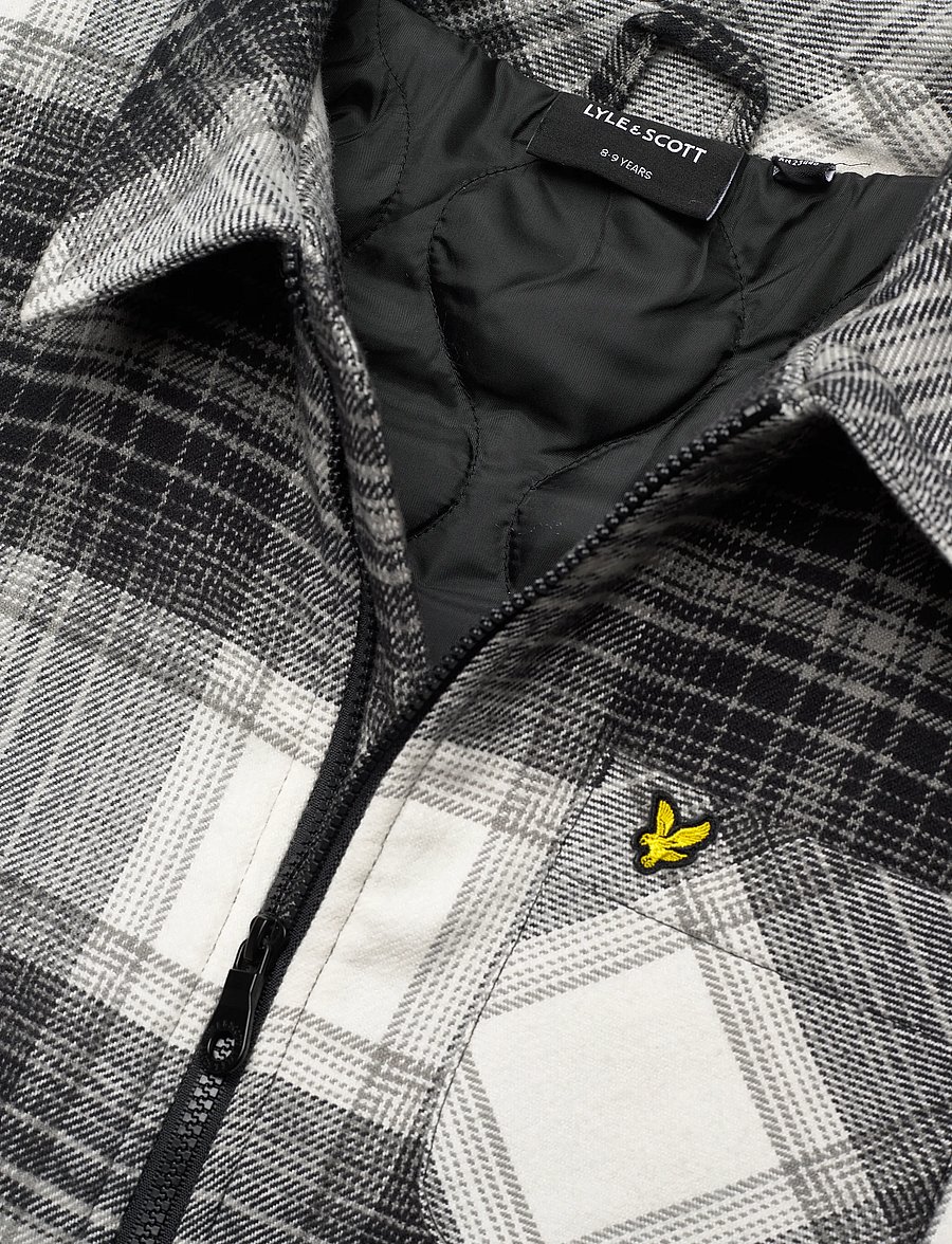 Lyle & Scott - Brushed Check Jacket - overshirts - z865 jet black - 2