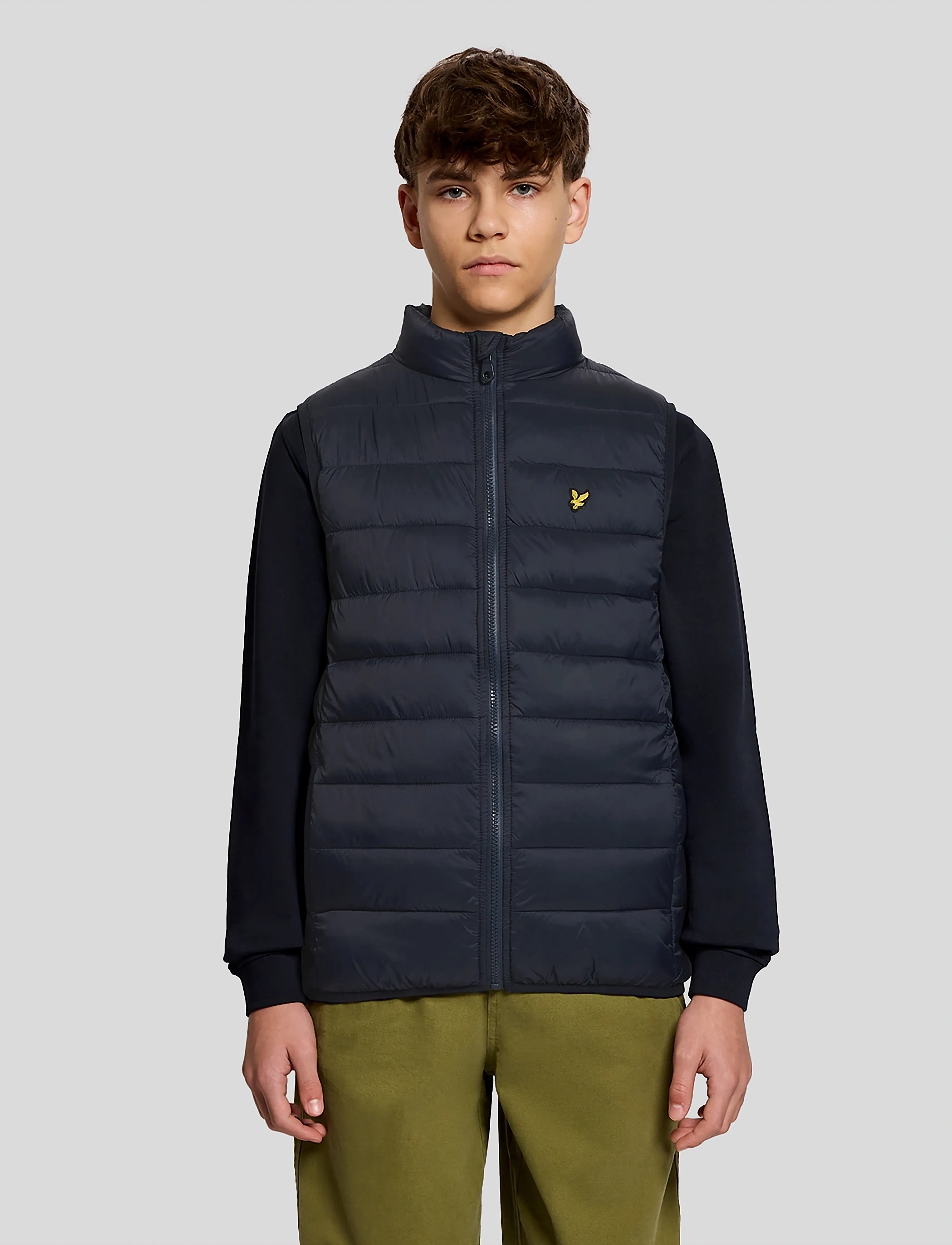 Lyle & Scott Light Weight Padded Gilet, 140-146, Oberbekleidung, Marineblau - Outdoor Westen, Kinder