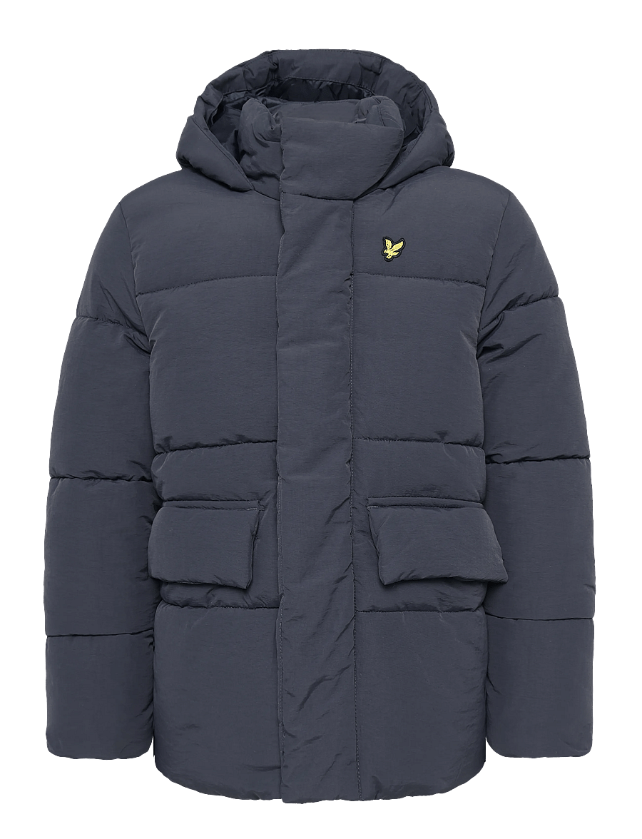 Lyle & Scott - Nylon Padded Coat - quiltede jakker - observer grey - 0