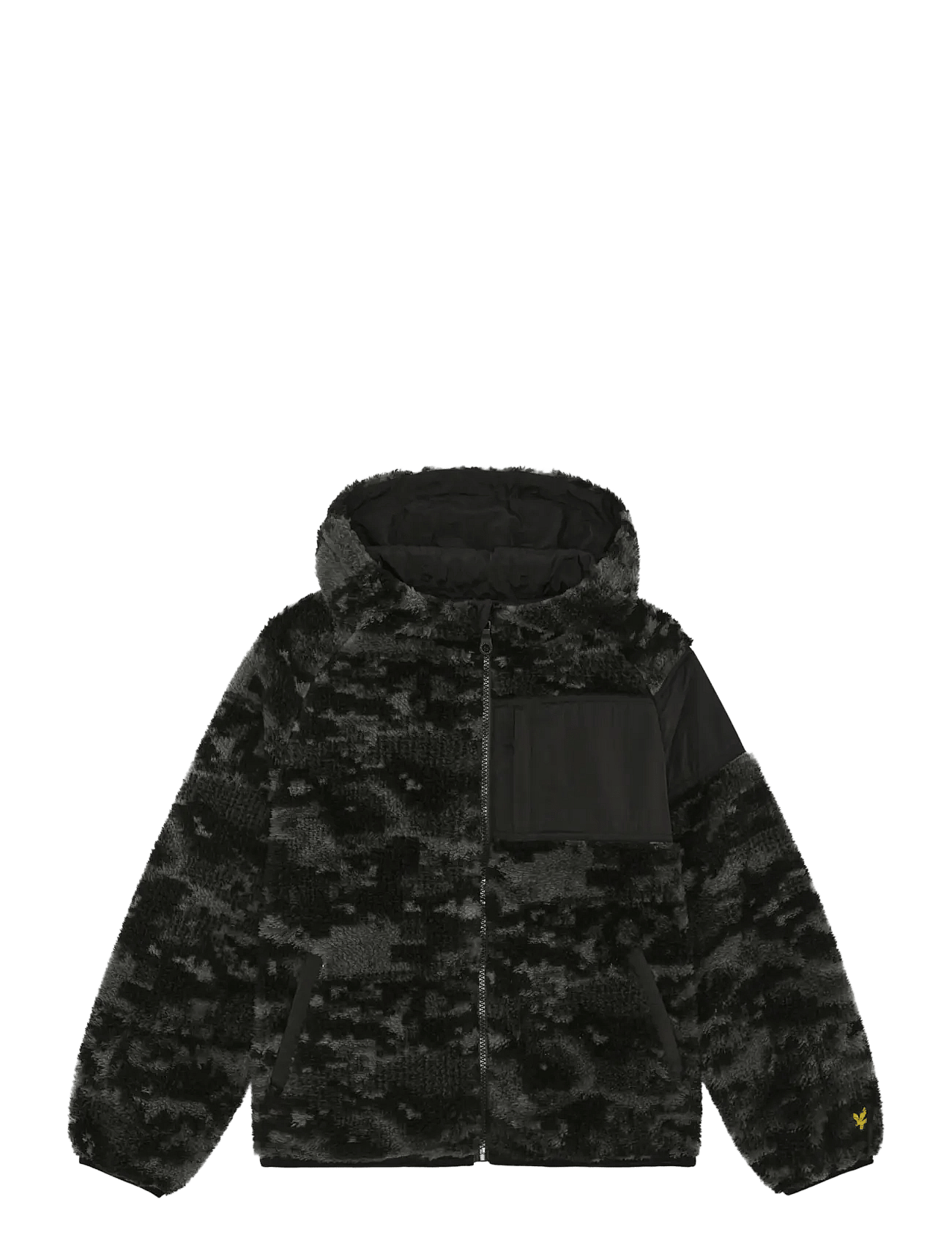Pixelated Print Reversible Fleece Jacket