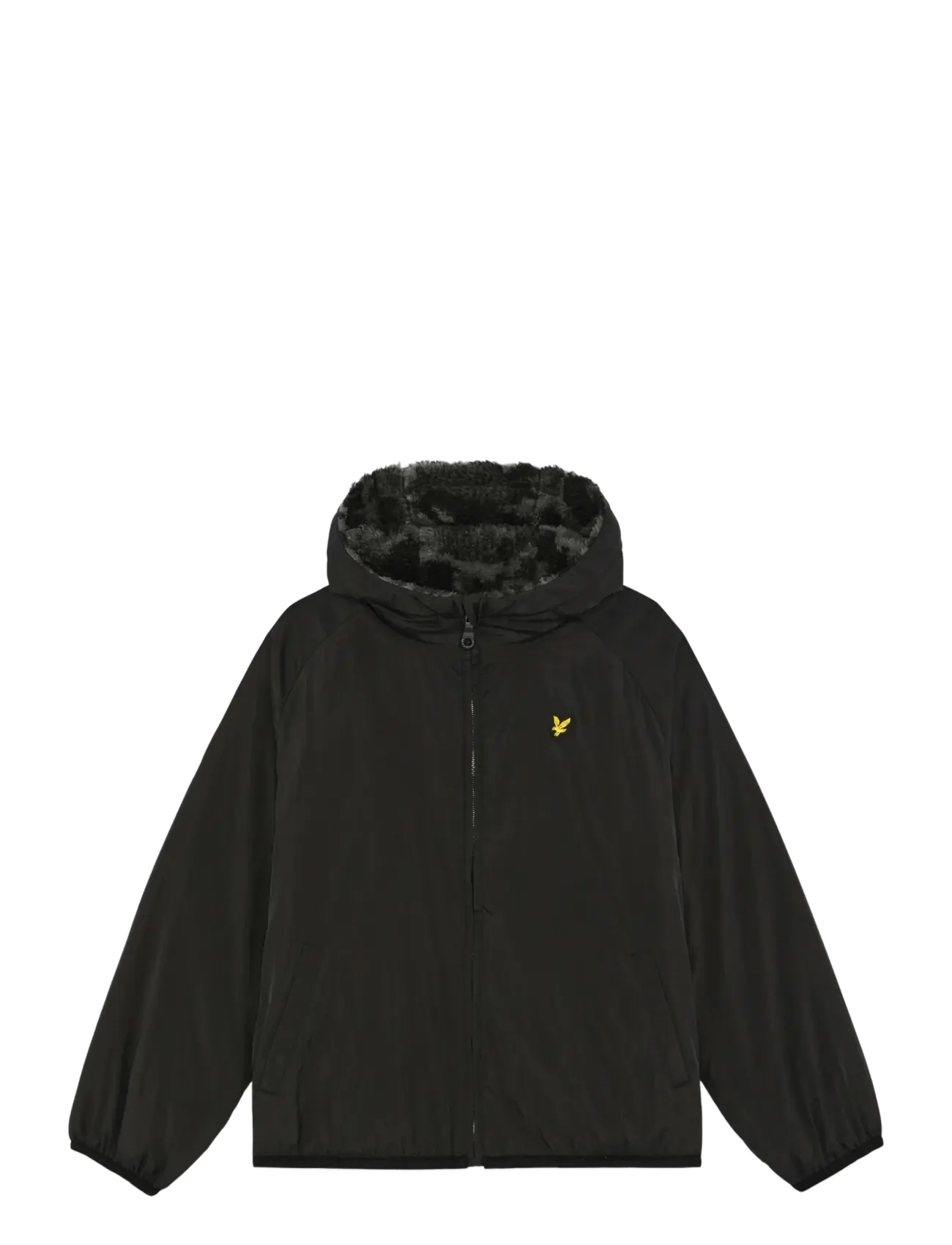 Lyle & Scott - Pixelated Print Reversible Fleece Jacket - jet black - 1