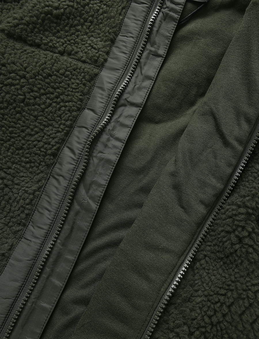 Lyle & Scott - Hooded Sherpa Fleece Jacket - thermo-jacken - deep depths - 4