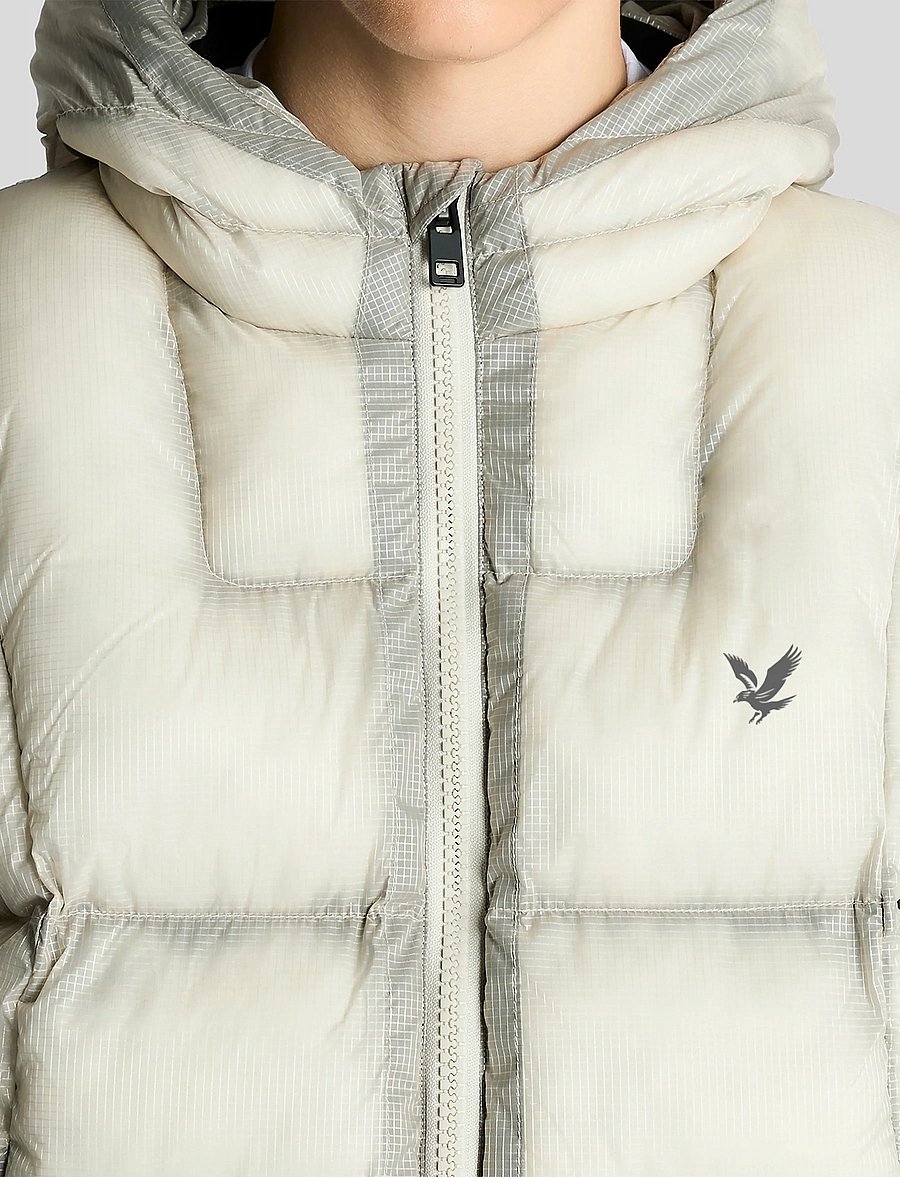Lyle & Scott - Translucent Puffer Jacket - vinterjackor - putty - 3