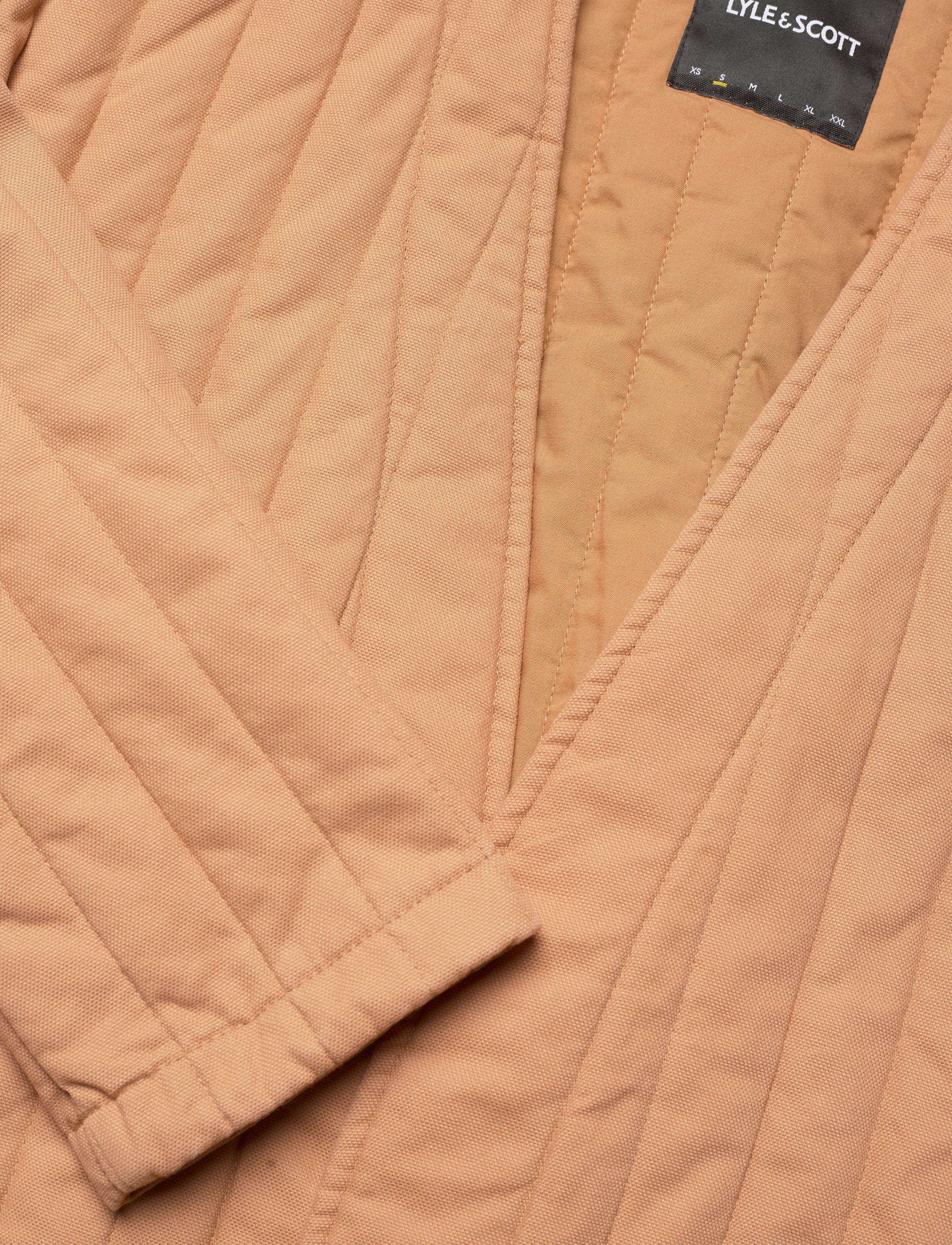 Lyle & Scott - Quilted Tie Waist Jacket - tan - 2
