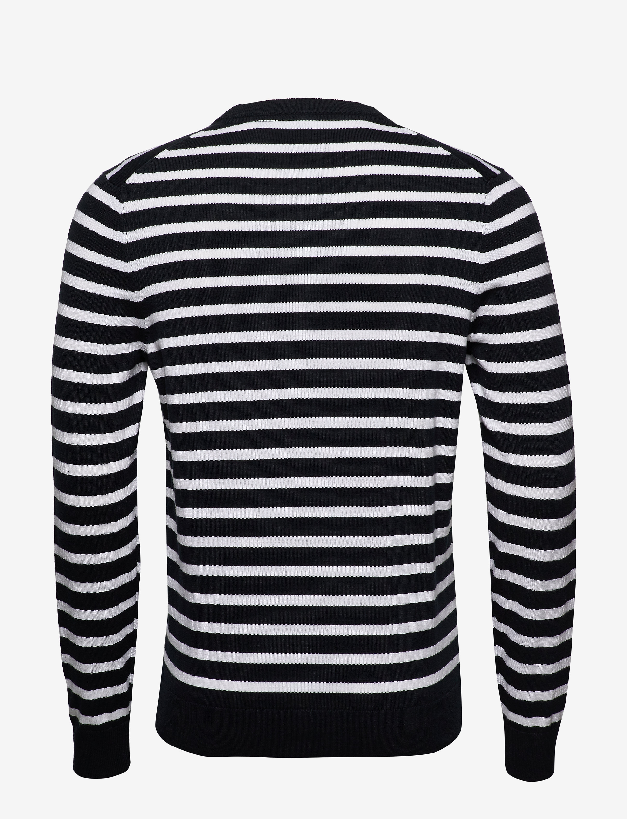 Lyle & Scott - Breton Stripe Jumper - dark navy/white - 1