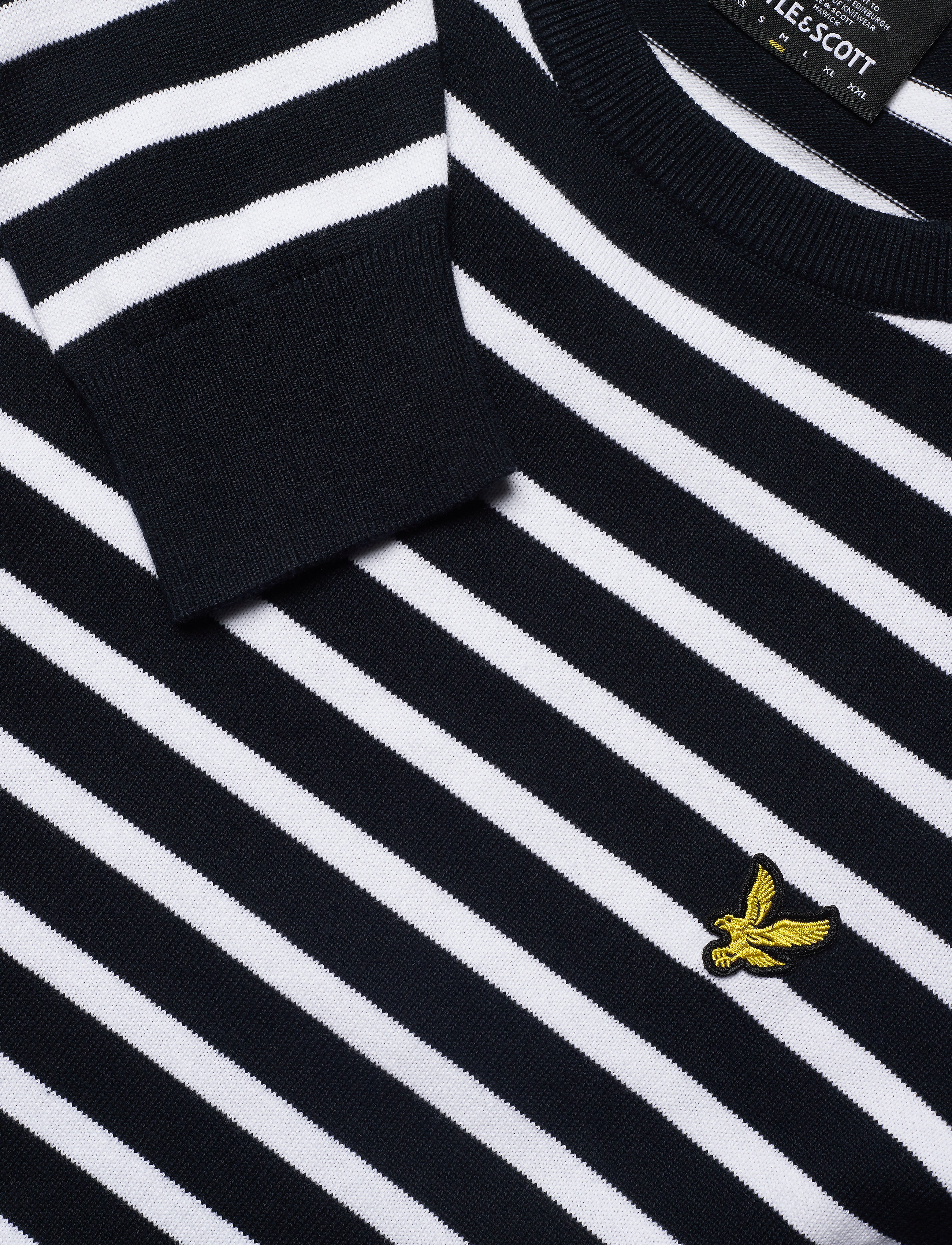 Lyle & Scott - Breton Stripe Jumper - dark navy/white - 2