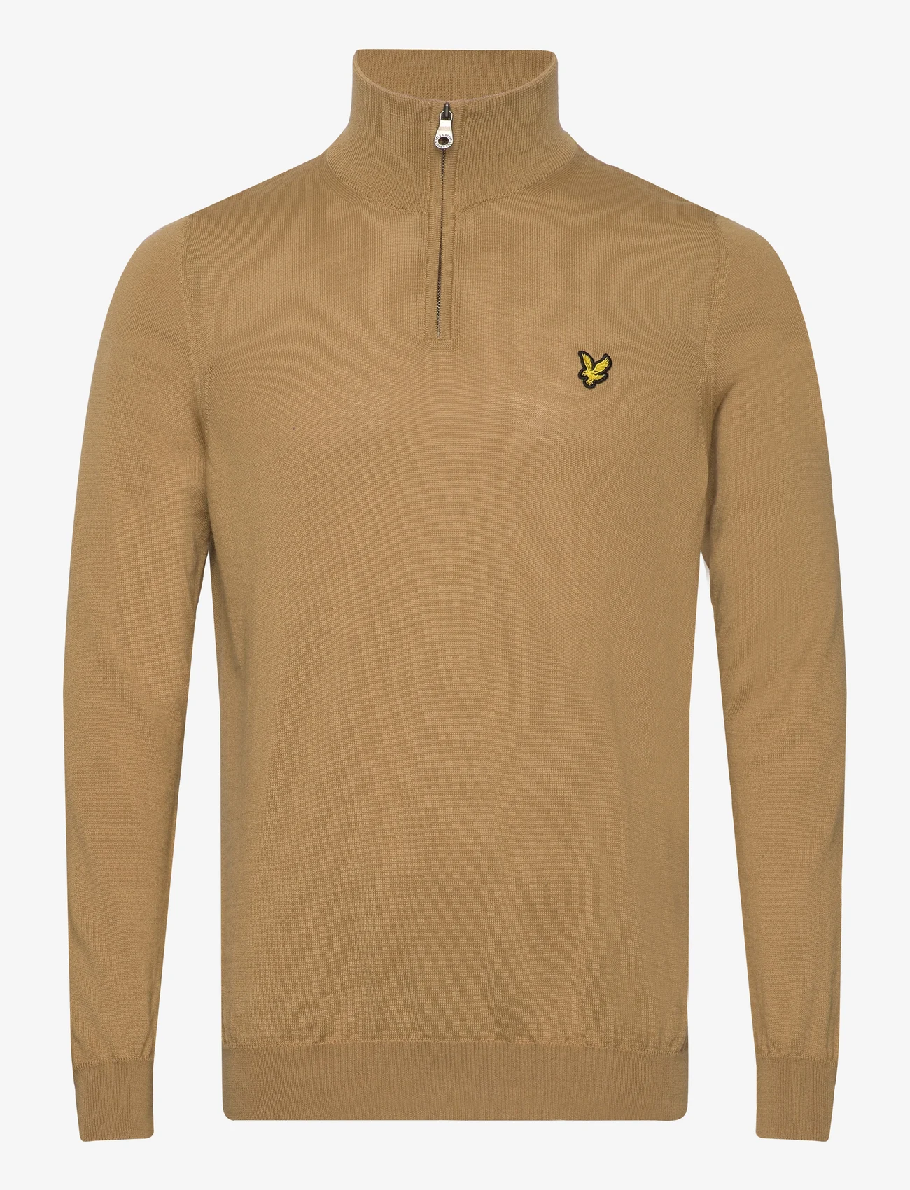 Lyle & Scott - Quarter Zip Merino Mix - herren - w972 sandy - 0