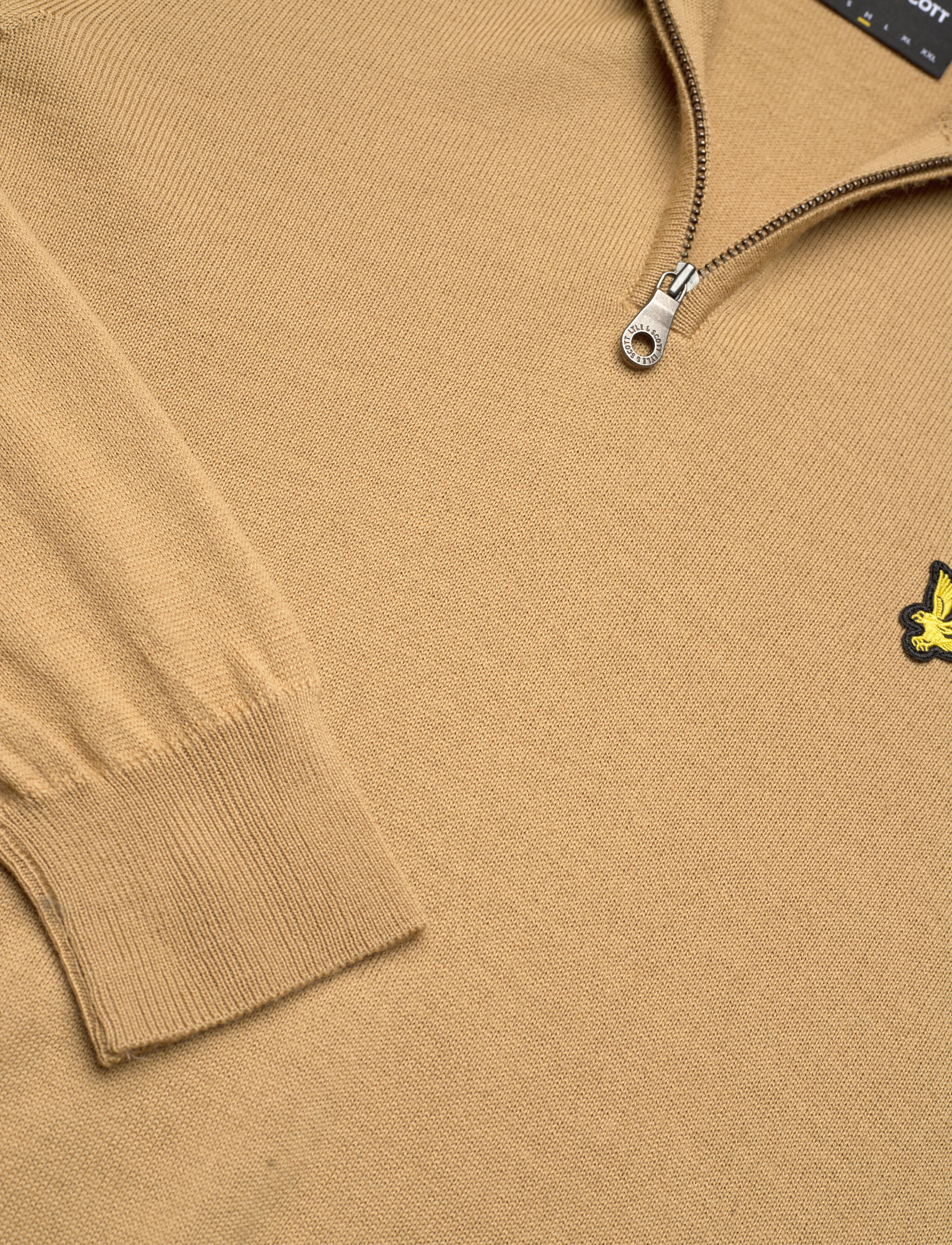 Lyle & Scott - Quarter Zip Merino Mix - w972 sandy - 2
