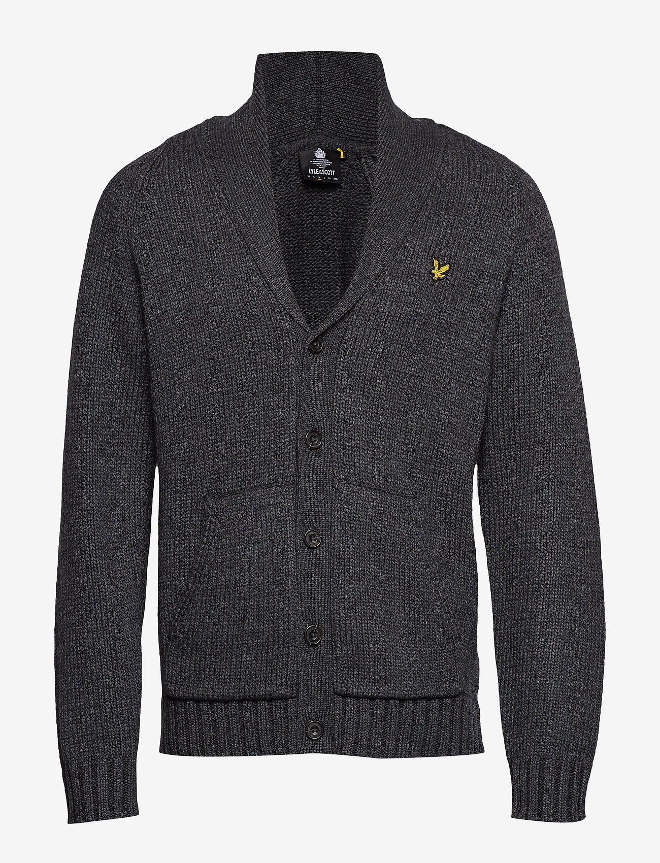 Lyle & Scott - Shawl Neck Cardigan - charcoal marl - 0
