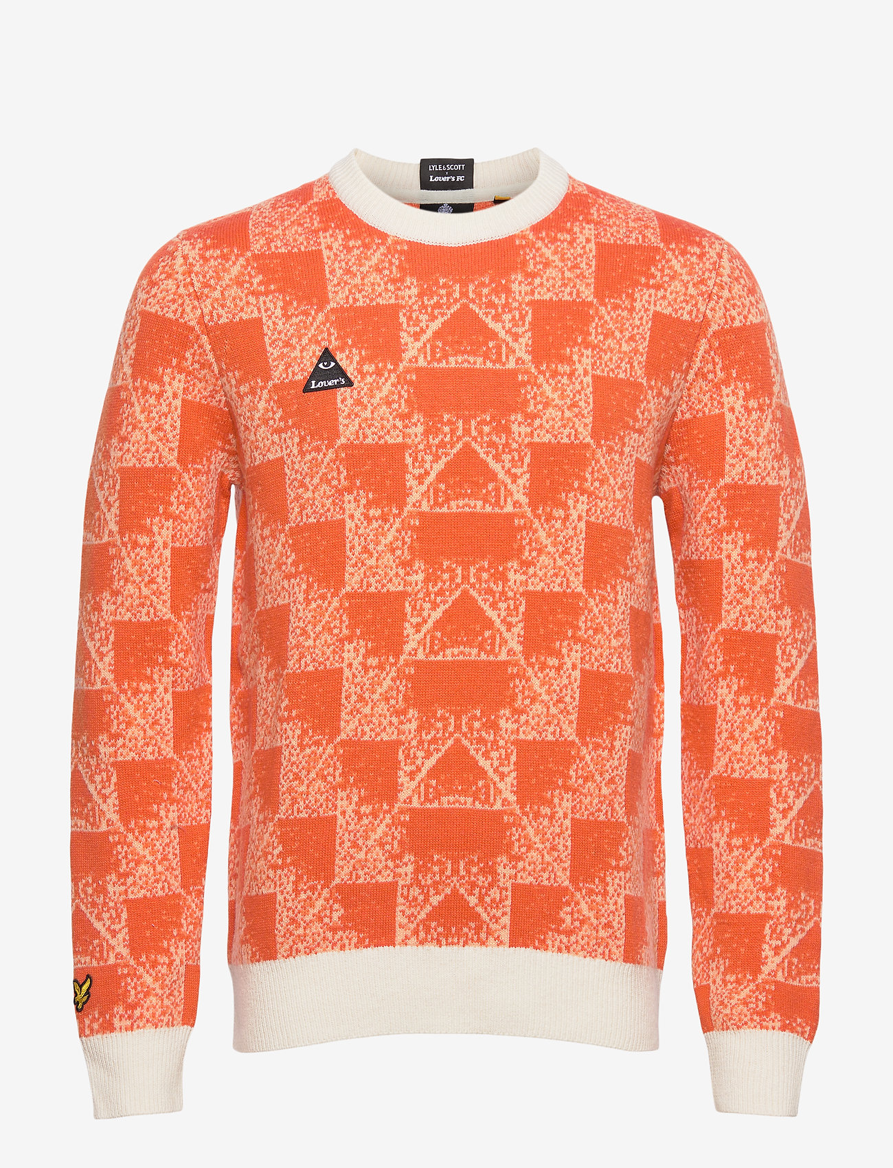 Lyle & Scott - Gradient Jacquard Blue Knitted Jumper - topaz blue - 0