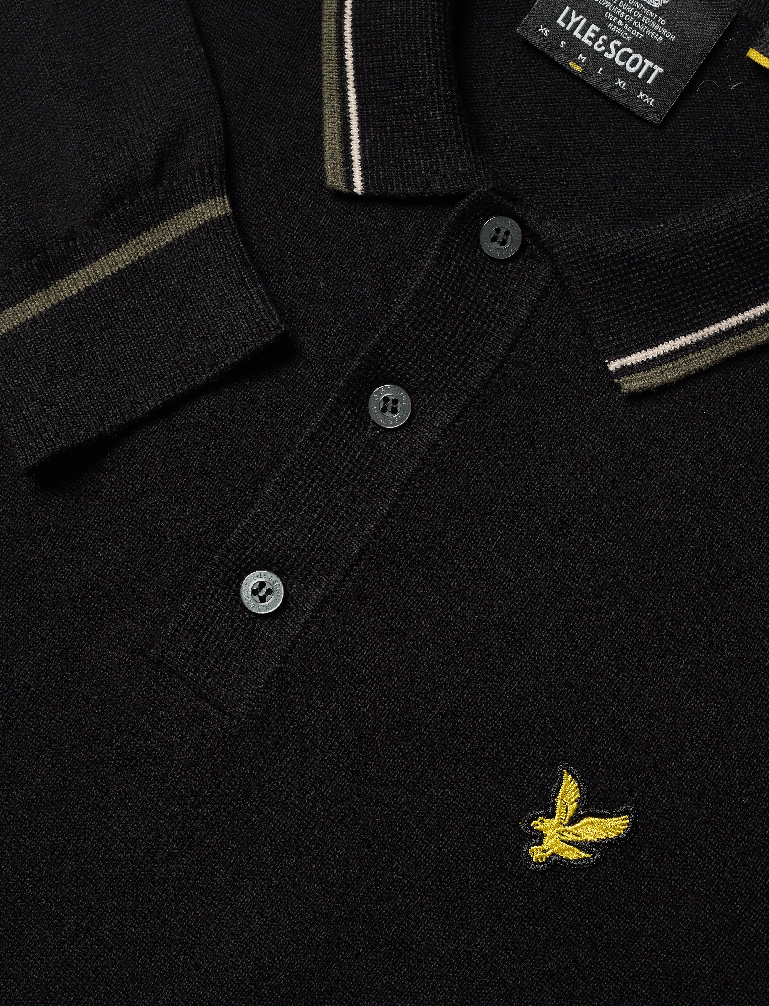 Lyle & Scott - Knitted LS Polo - true black - 2