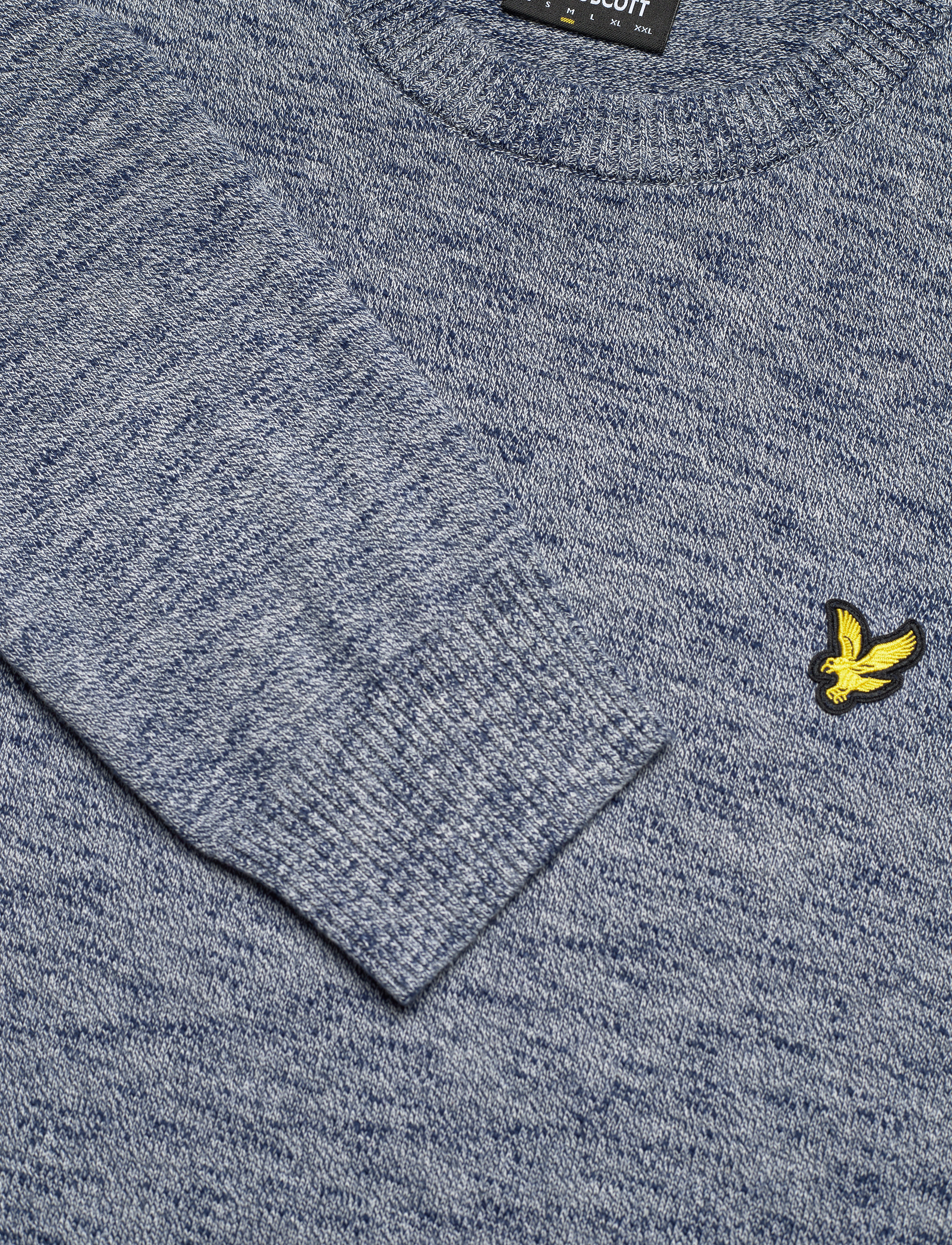 Lyle & Scott - Cotton Knitted Crew Neck Jumper - navy - 2