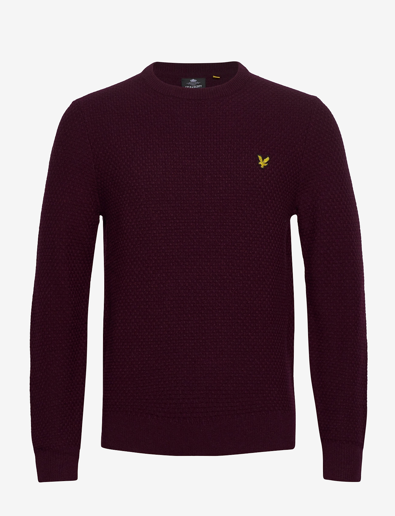 Lyle & Scott - Basket Weave Knitted Jumper - burgundy - 0