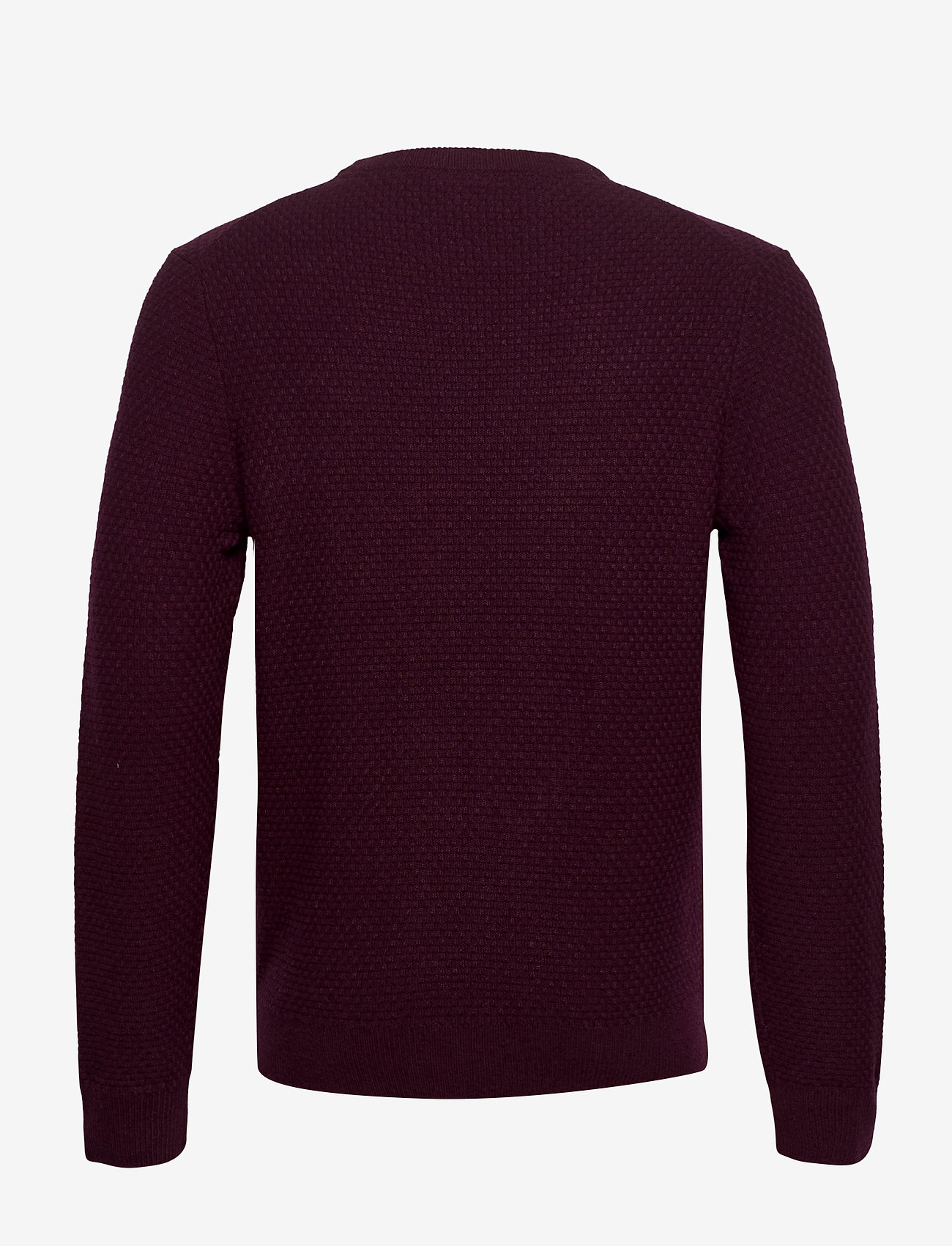 Lyle & Scott - Basket Weave Knitted Jumper - burgundy - 1