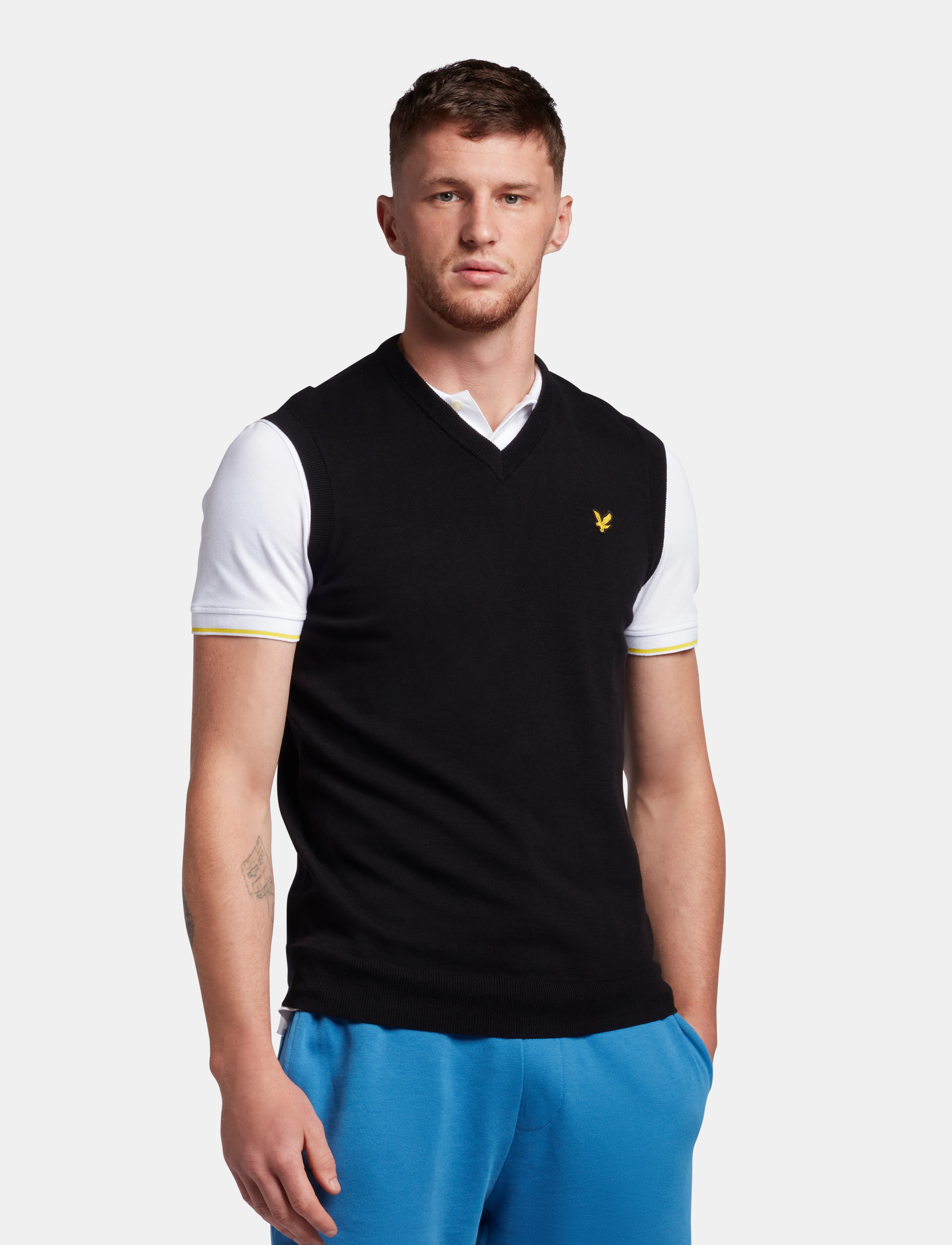 Lyle & Scott - V Neck Vest - jet black - 2