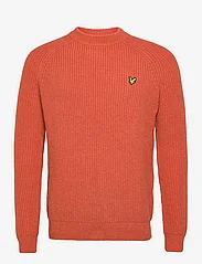 Lyle & Scott - Shaker Stitch Mock Neck Jumper - basic adījumi - victory orange - 0