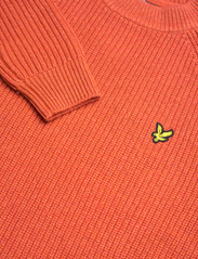 Lyle & Scott - Shaker Stitch Mock Neck Jumper - basic knitwear - victory orange - 2