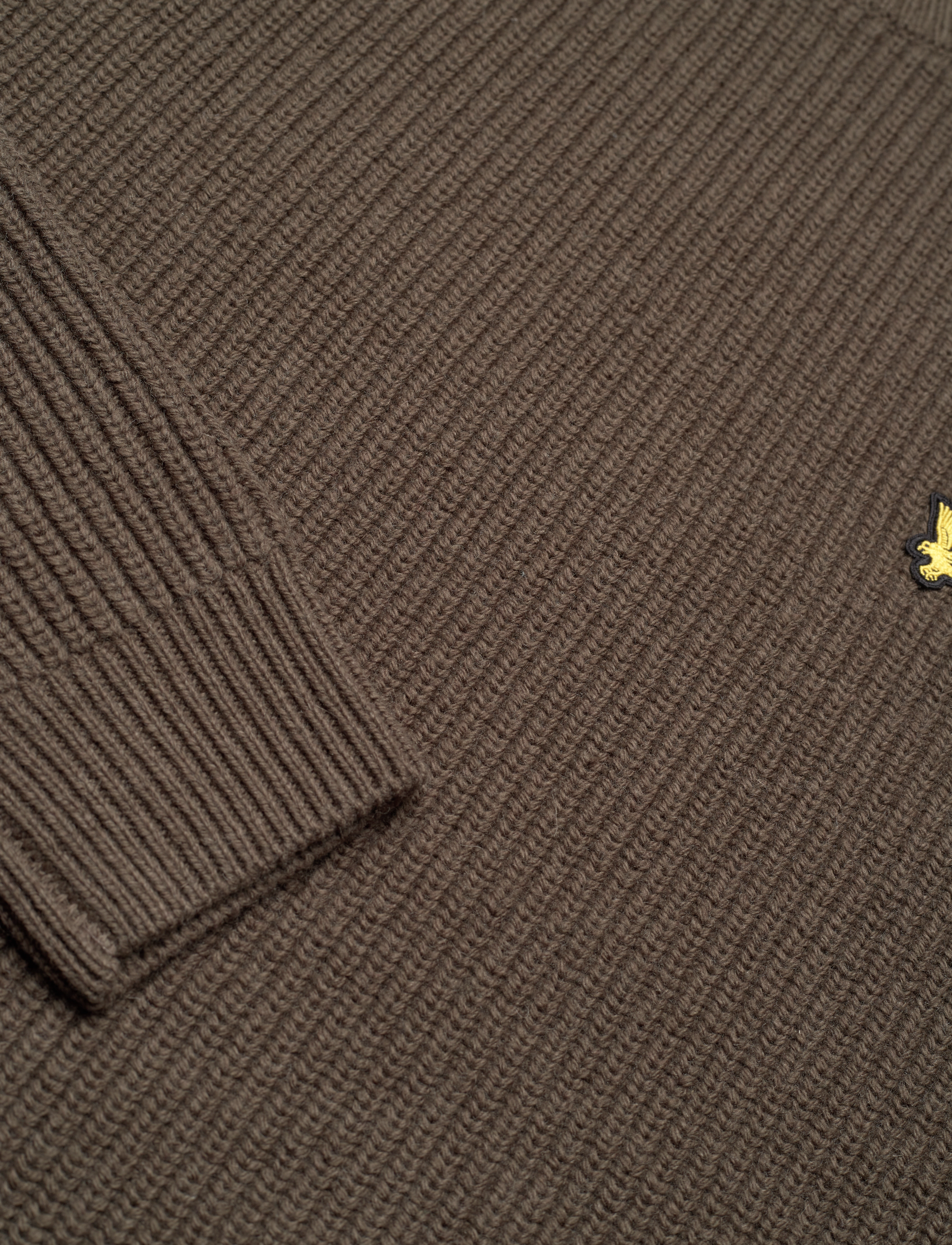 Lyle & Scott - Shaker Stitch Mock Neck Jumper - w485 olive - 2