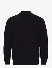 Lyle & Scott - Shaker Stitch Mock Neck Jumper - perusneuleet - z865 jet black - 1