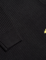 Lyle & Scott - Shaker Stitch Mock Neck Jumper - basic adījumi - z865 jet black - 2