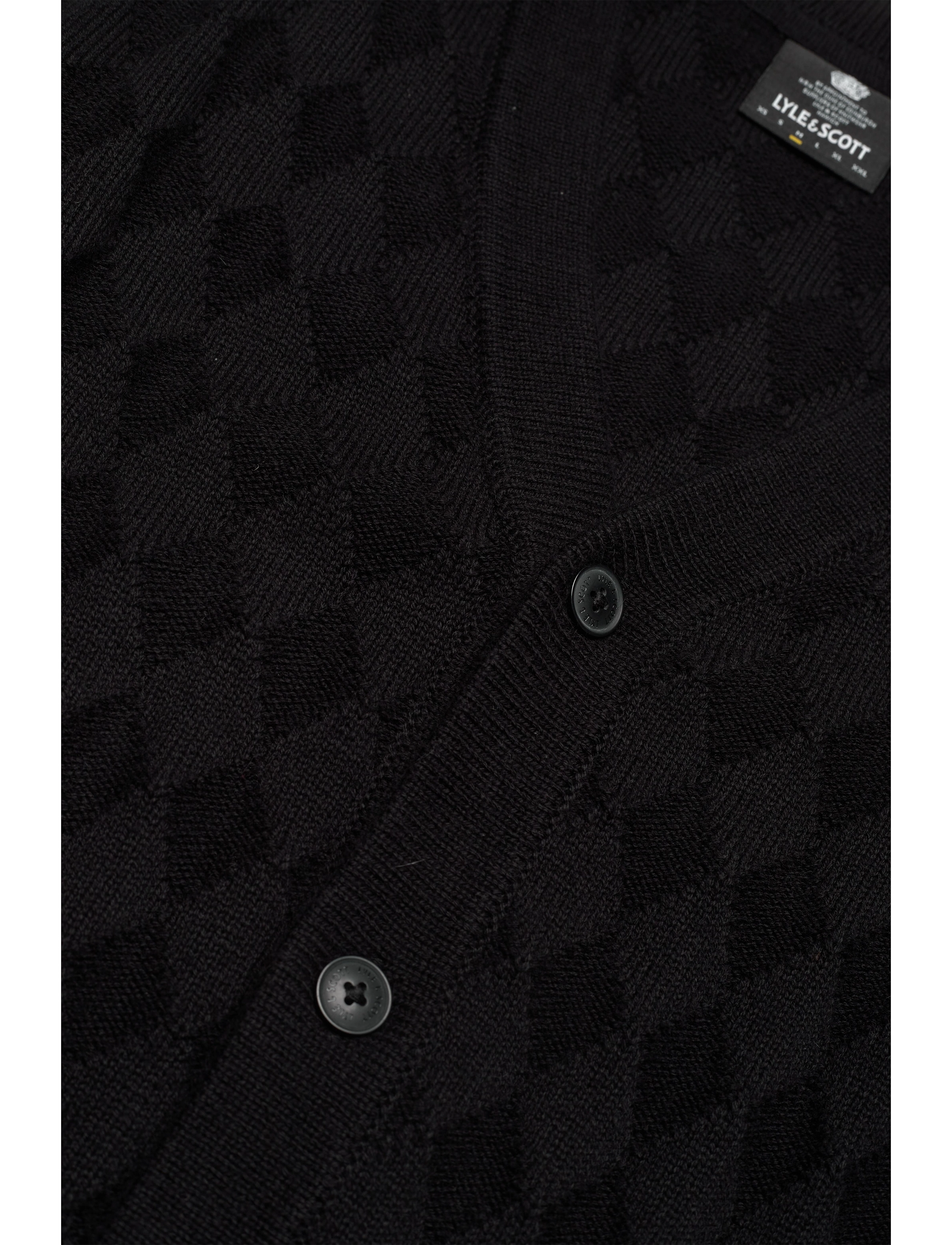 Lyle & Scott - Argyle Cardigan - jet black - 2
