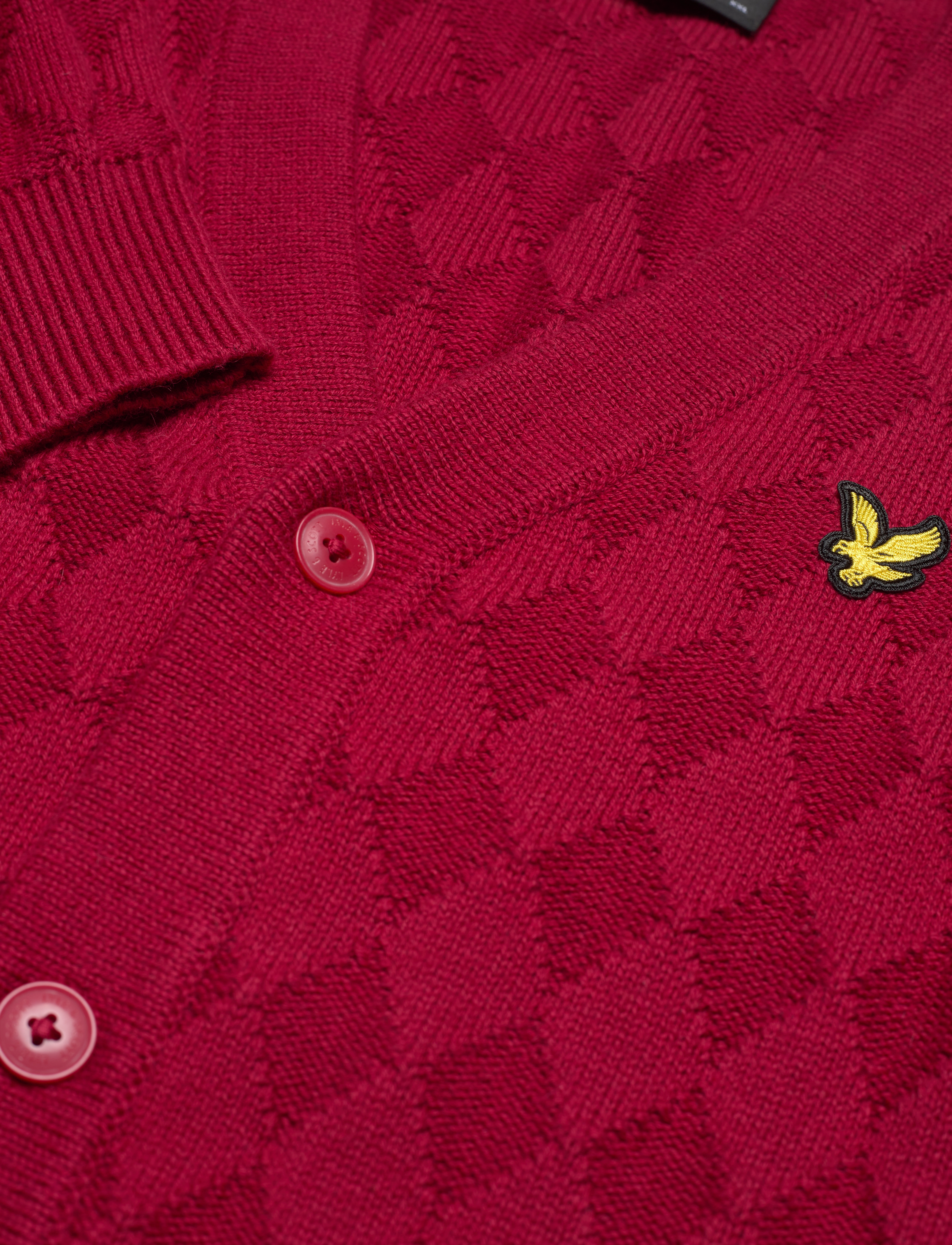 Lyle & Scott - Argyle Cardigan - tunnel red - 2