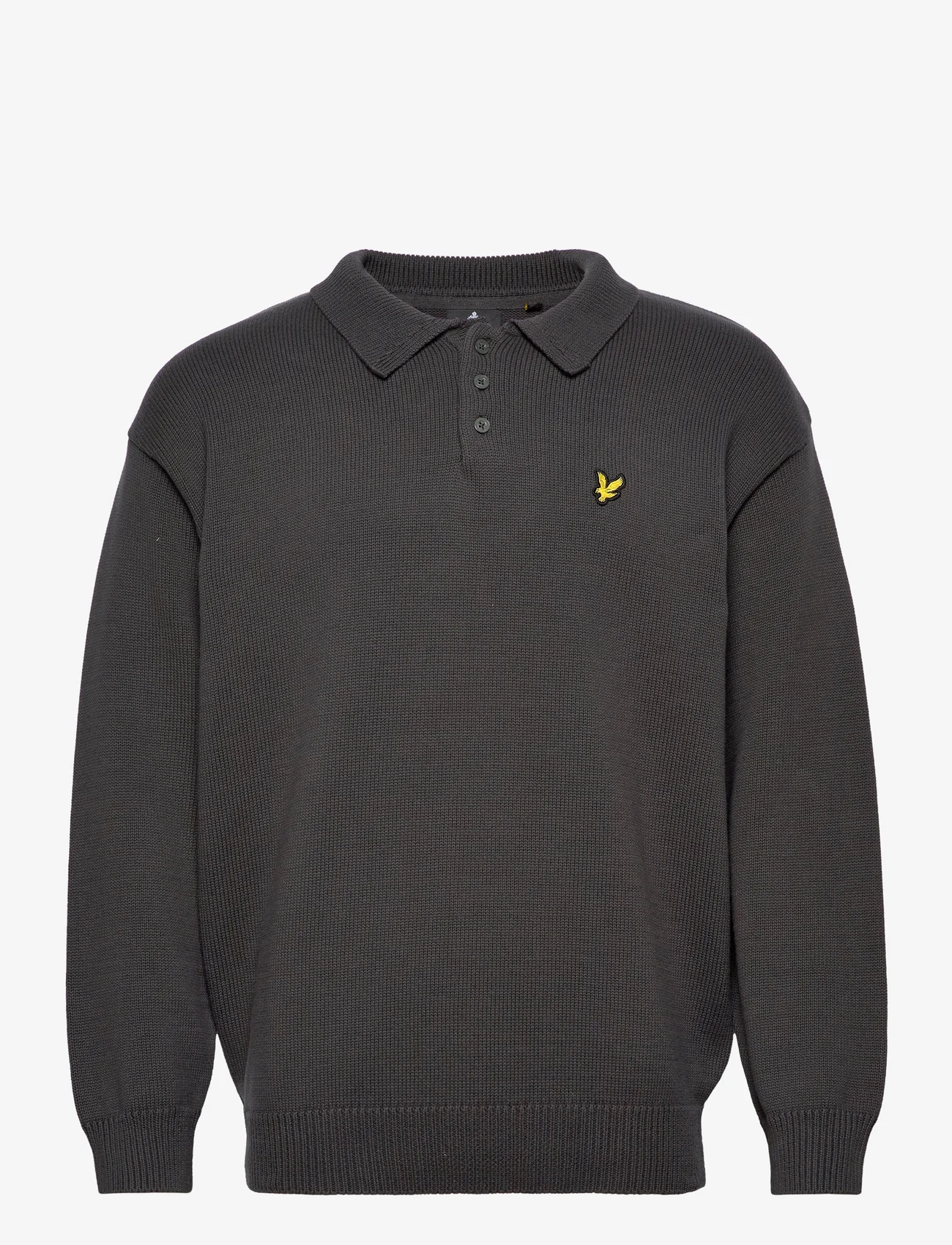 Lyle & Scott - Blousson Knitted Polo - knitted polos - gunmetal - 0