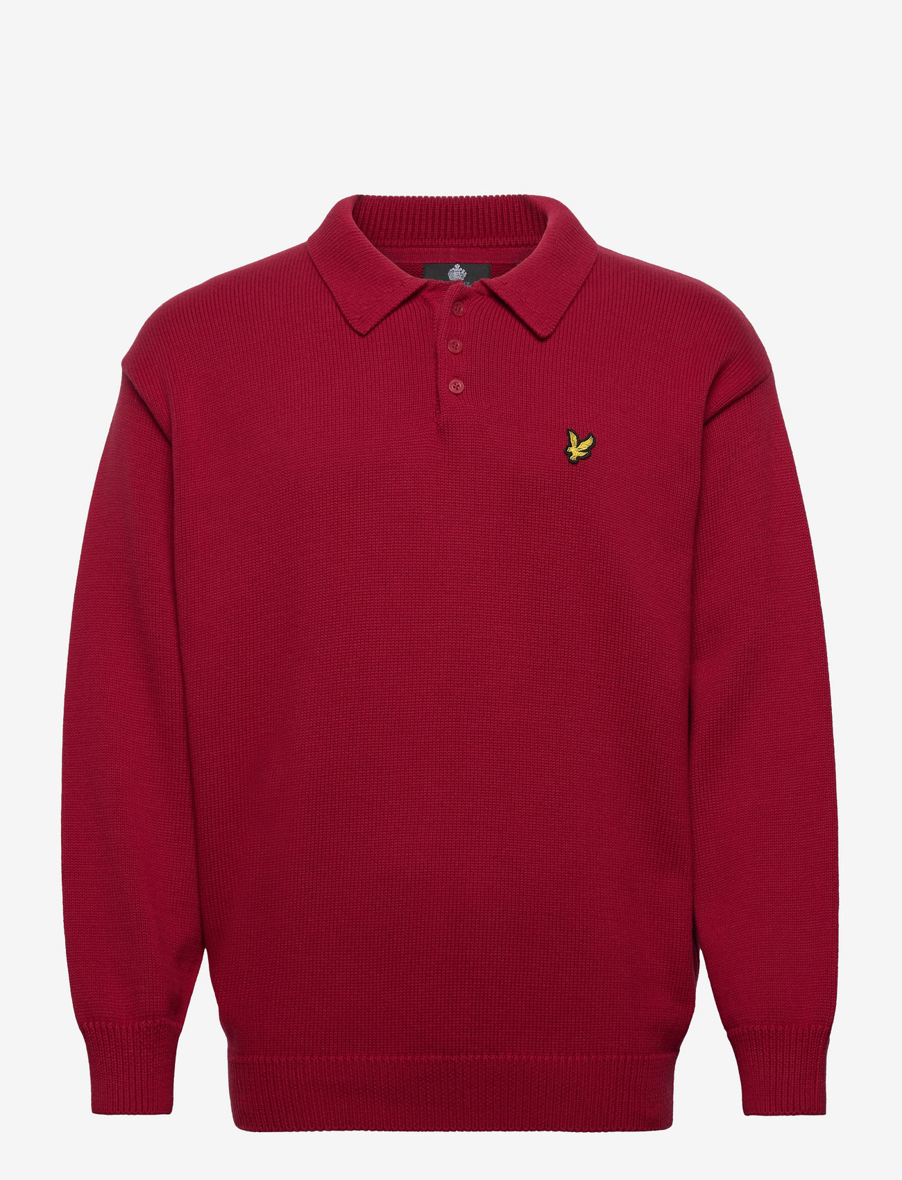 Lyle & Scott - Blousson Knitted Polo - neulotut poolot - tunnel red - 0