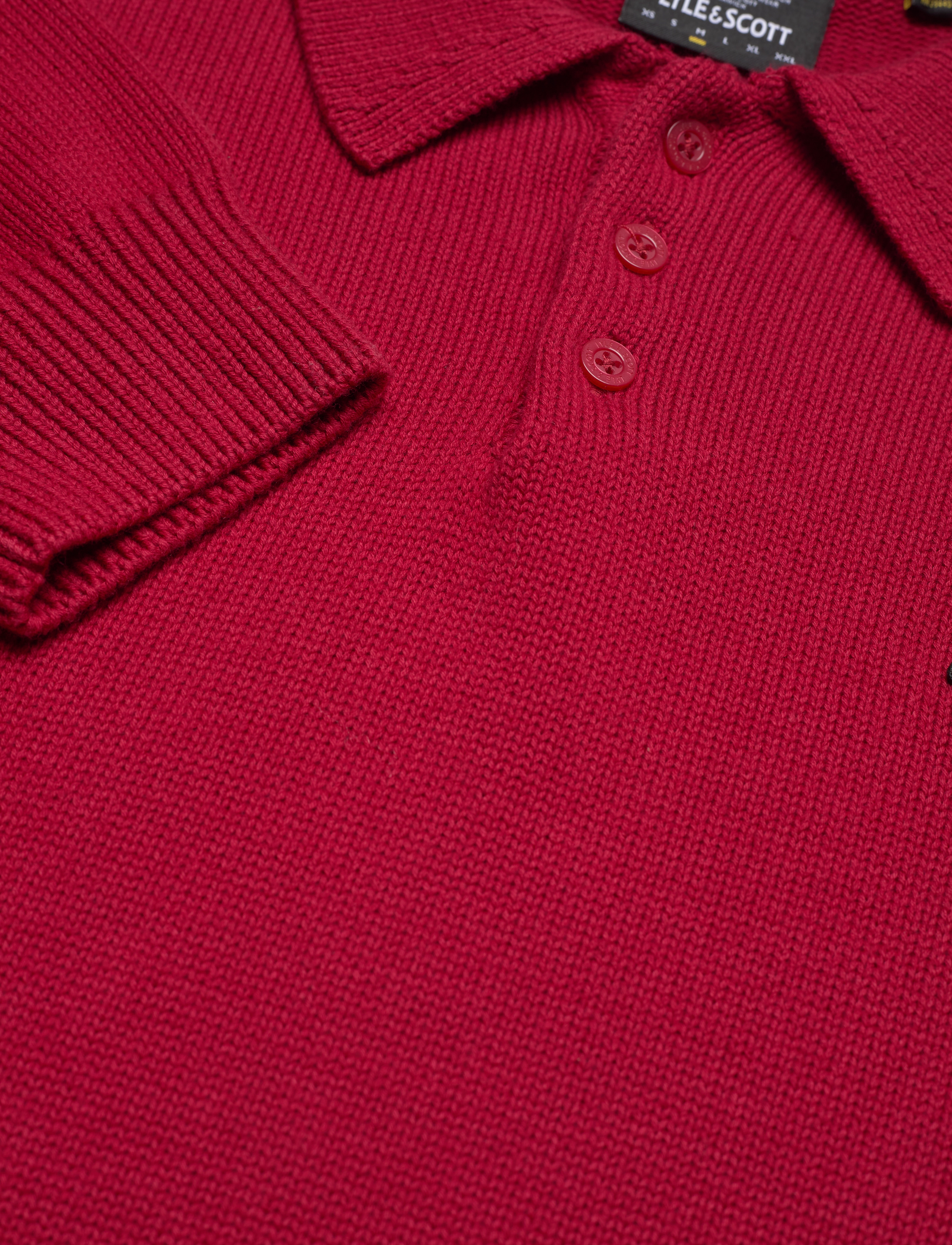 Lyle & Scott - Blousson Knitted Polo - tunnel red - 2