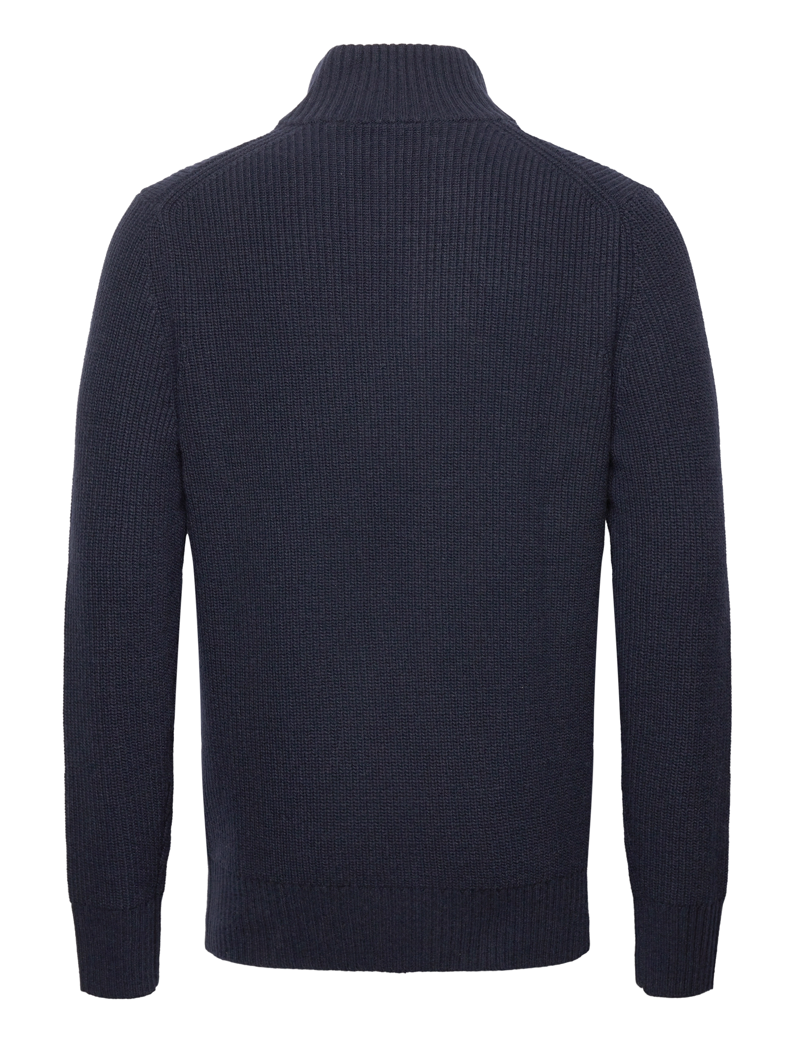 Lyle & Scott - Ribbed Quarter Zip Jumper - dark navy - 2