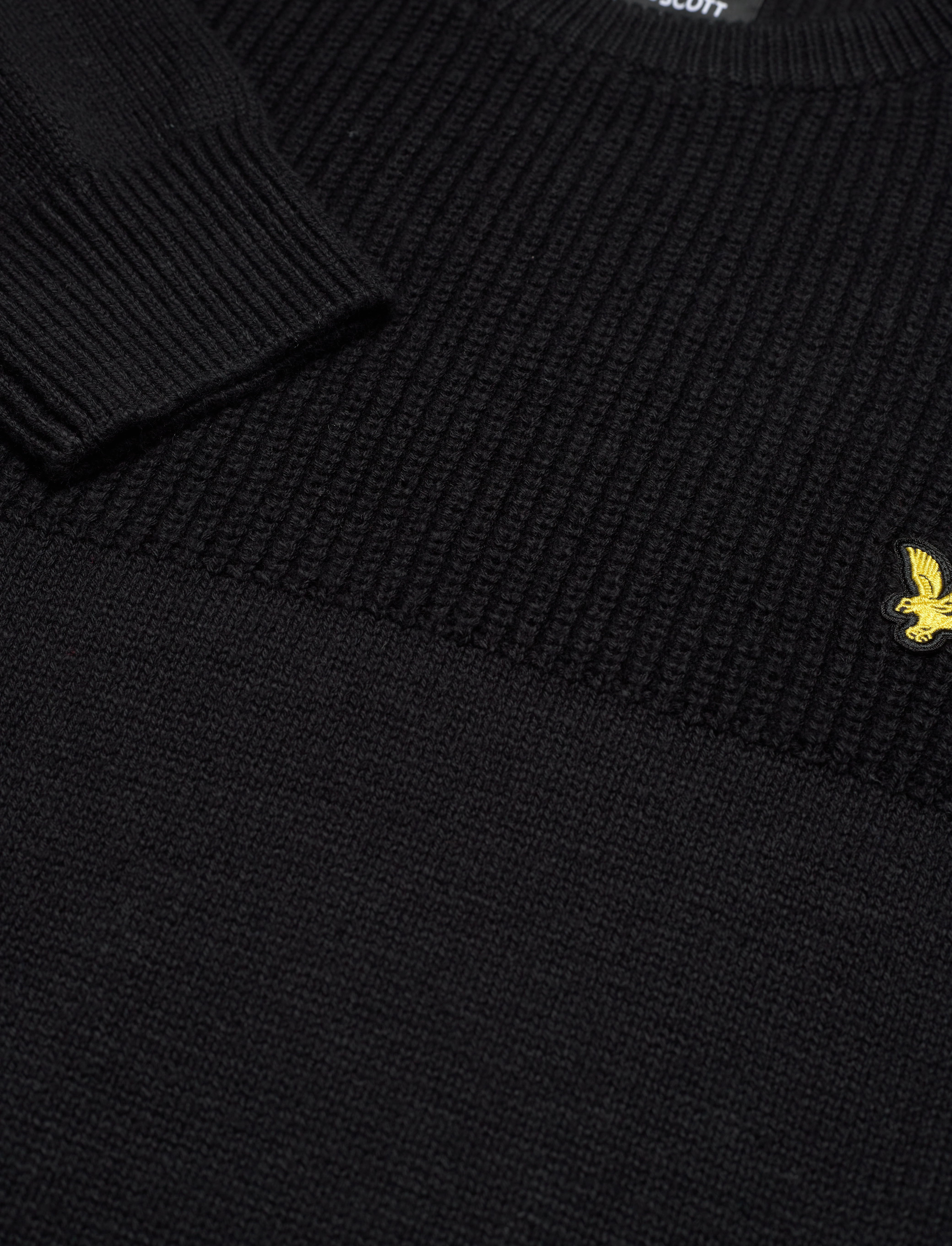 Lyle & Scott - Chunky Slub Jumper - jet black - 2