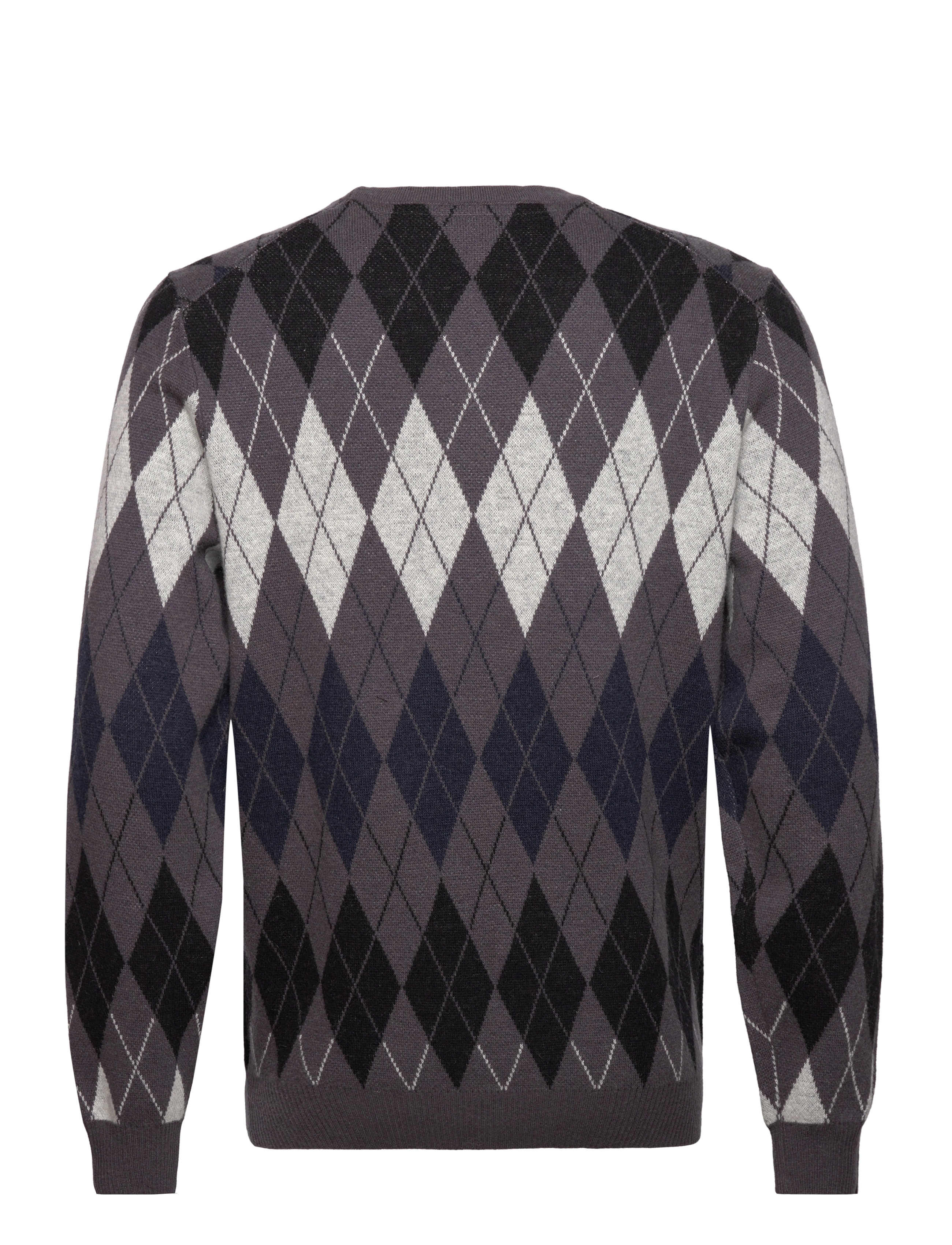 Lyle & Scott - British Argyle Crew Neck - gunmetal - 1