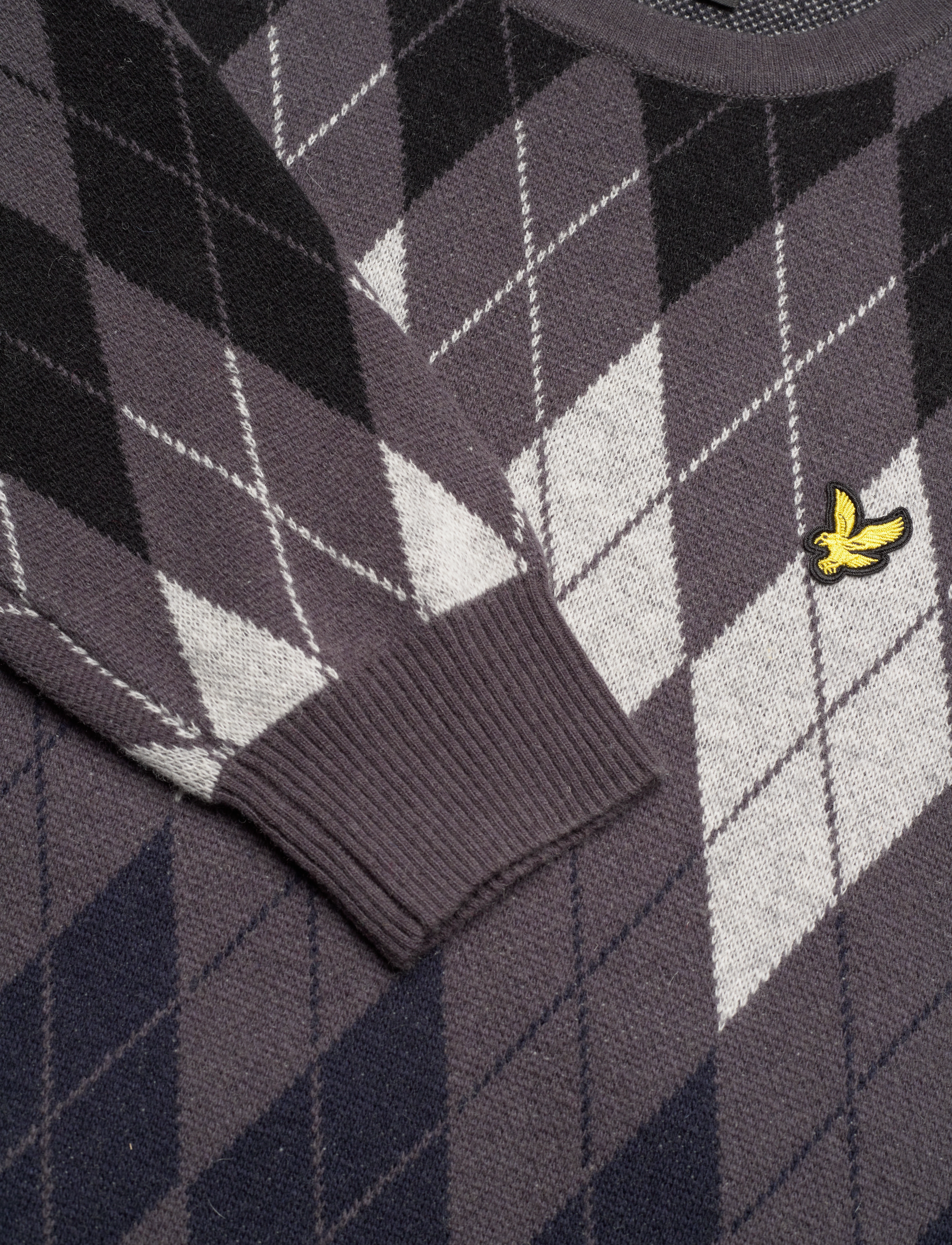 Lyle & Scott - British Argyle Crew Neck - gunmetal - 2