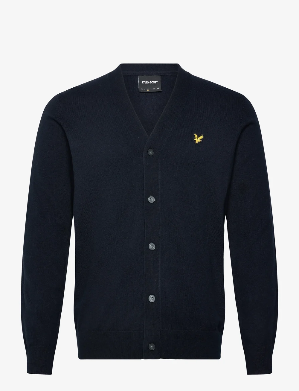 Lyle & Scott - Cotton Merino V Neck Cardigan - cardigans - z271 dark navy - 0