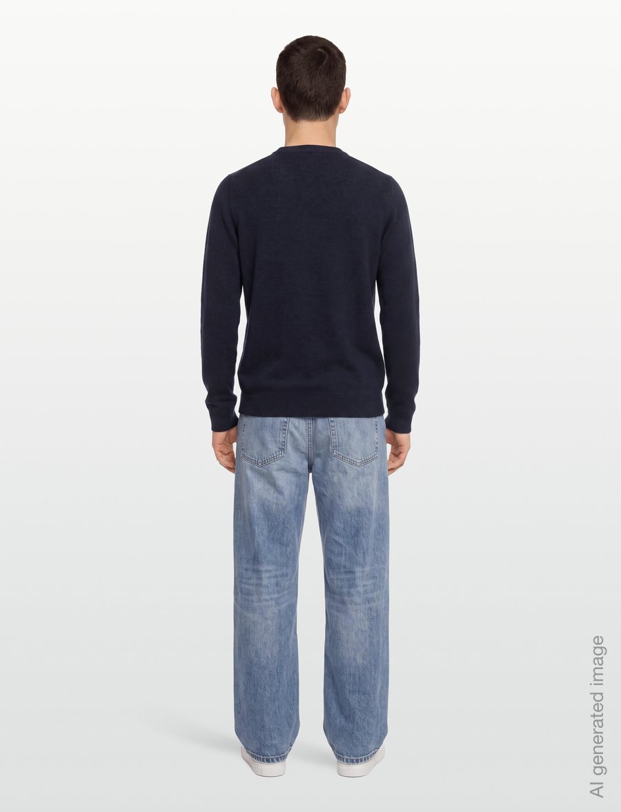 Lyle & Scott - Lambswool Blend Zip Through Cardigan - koftor - dark navy marl - 4
