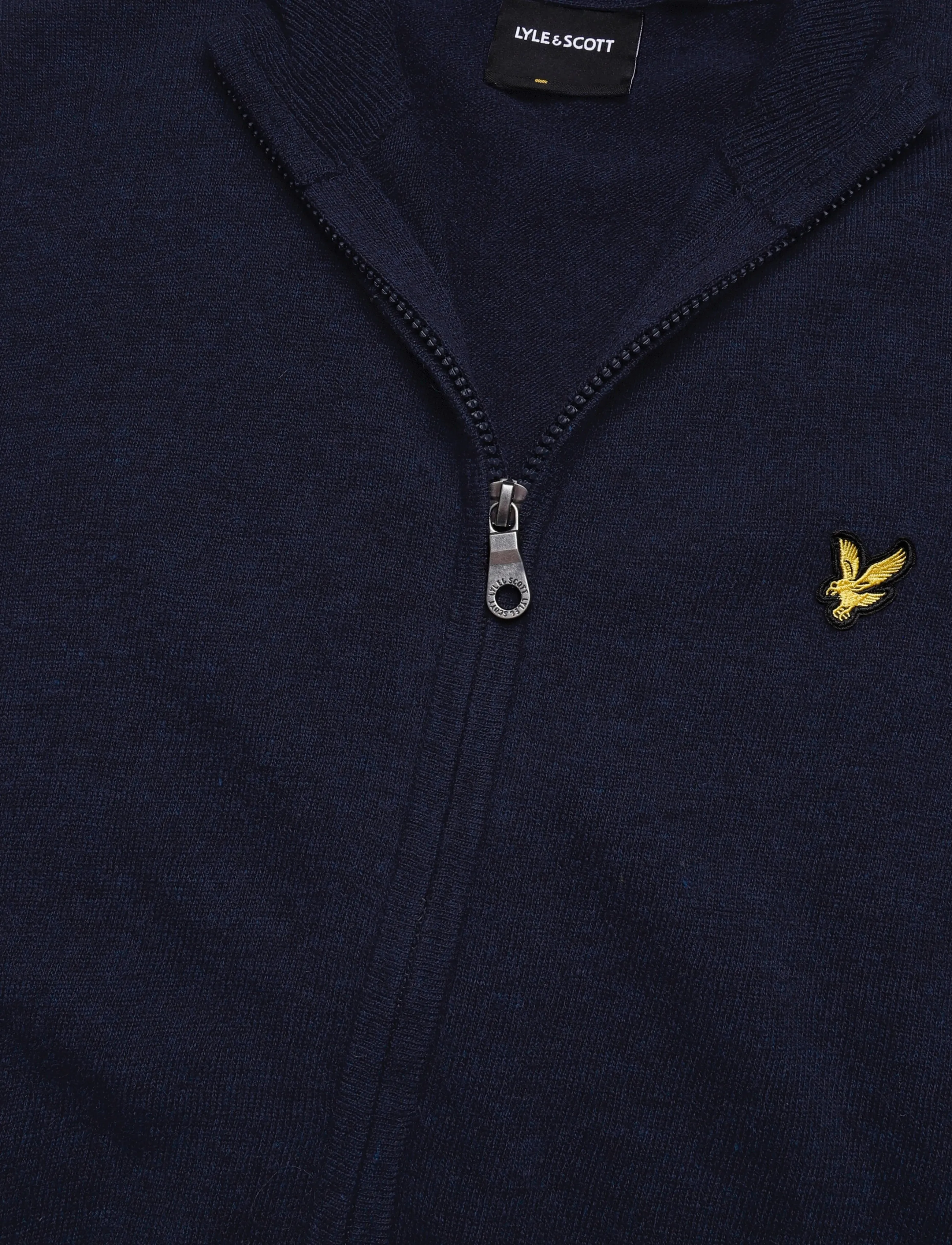 Lyle & Scott - Lambswool Blend Zip Through Cardigan - cardigans - dark navy marl - 5