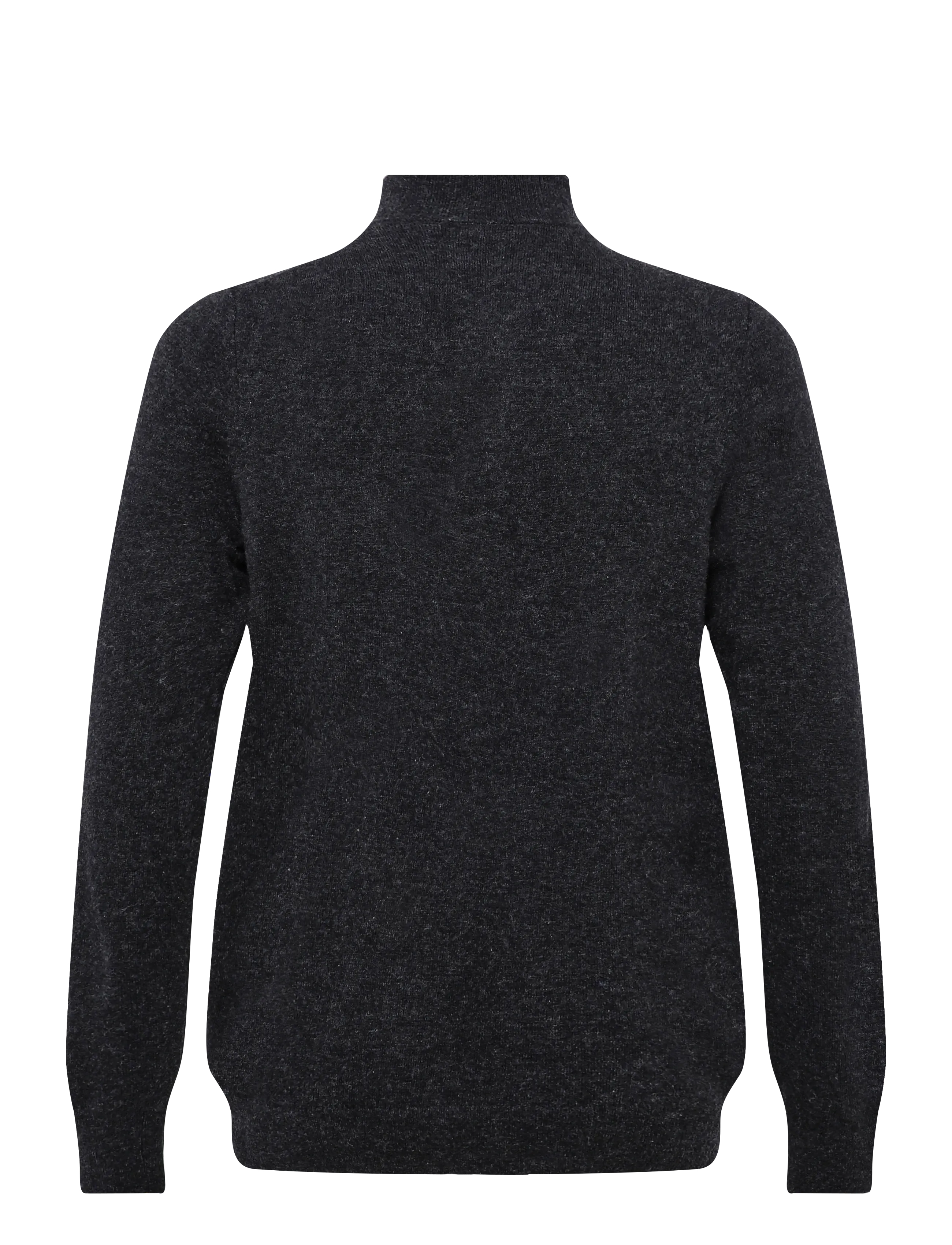 Lyle & Scott - Lambswool Blend Zip Through Cardigan - cardigans - jet black marl - 2