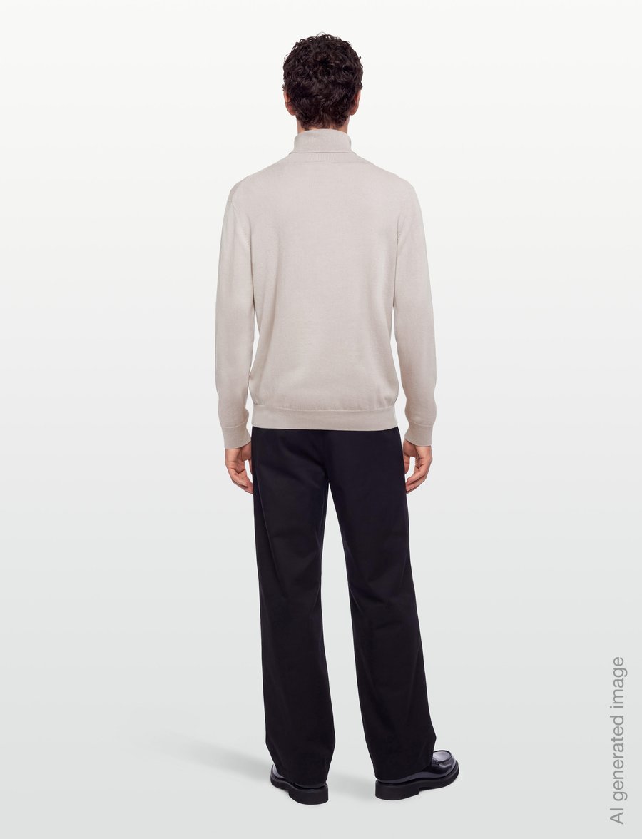 Lyle & Scott - Cotton Merino Turtleneck Jumper - rollkragenpullover - cove - 4