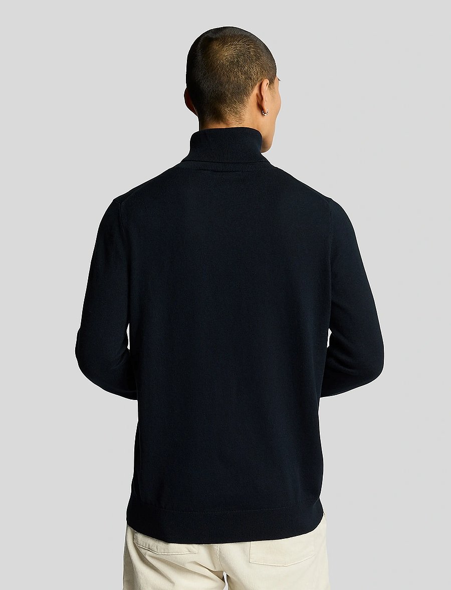 Lyle & Scott - Cotton Merino Turtleneck Jumper - golfy - dark navy - 3