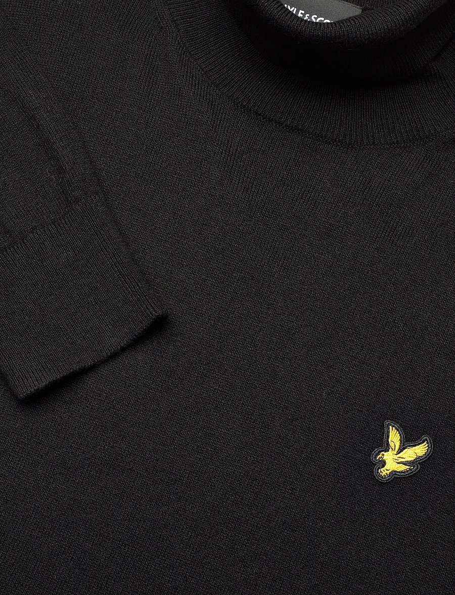 Lyle & Scott - Cotton Merino Turtleneck Jumper - rullekraver - jet black - 2