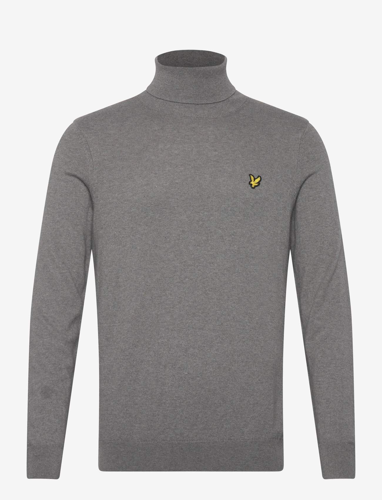Lyle & Scott - Cotton Merino Turtleneck Jumper - col roulé - t28 mid grey marl - 1