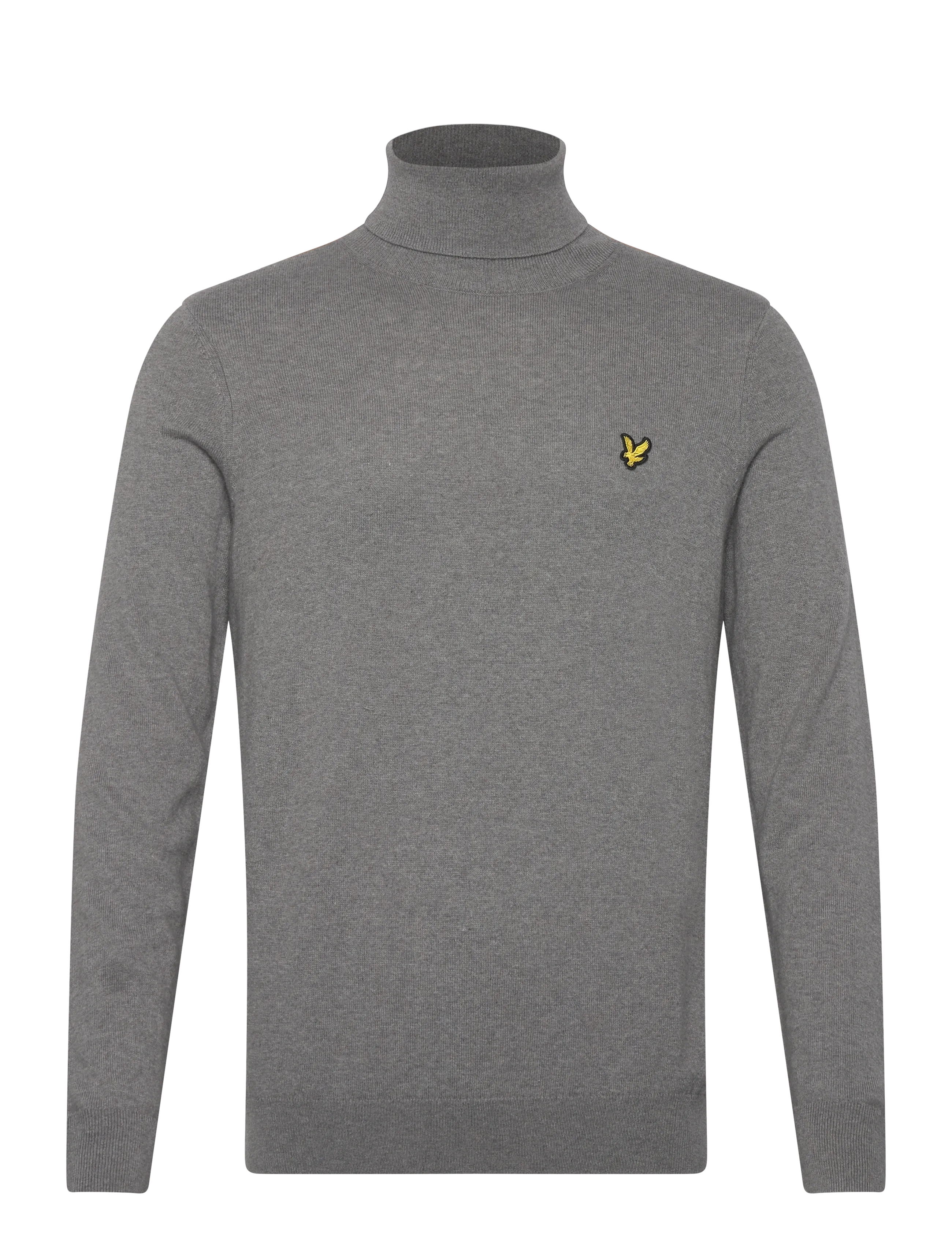 Lyle & Scott Cotton Merino Turtleneck Jumper - Col roulé - T28 MID GREY MARL / grey