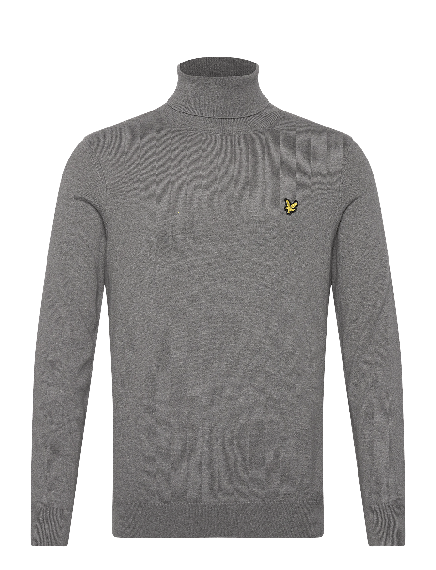 Lyle & Scott - Cotton Merino Turtleneck Jumper - rollkragen - t28 mid grey marl - 1